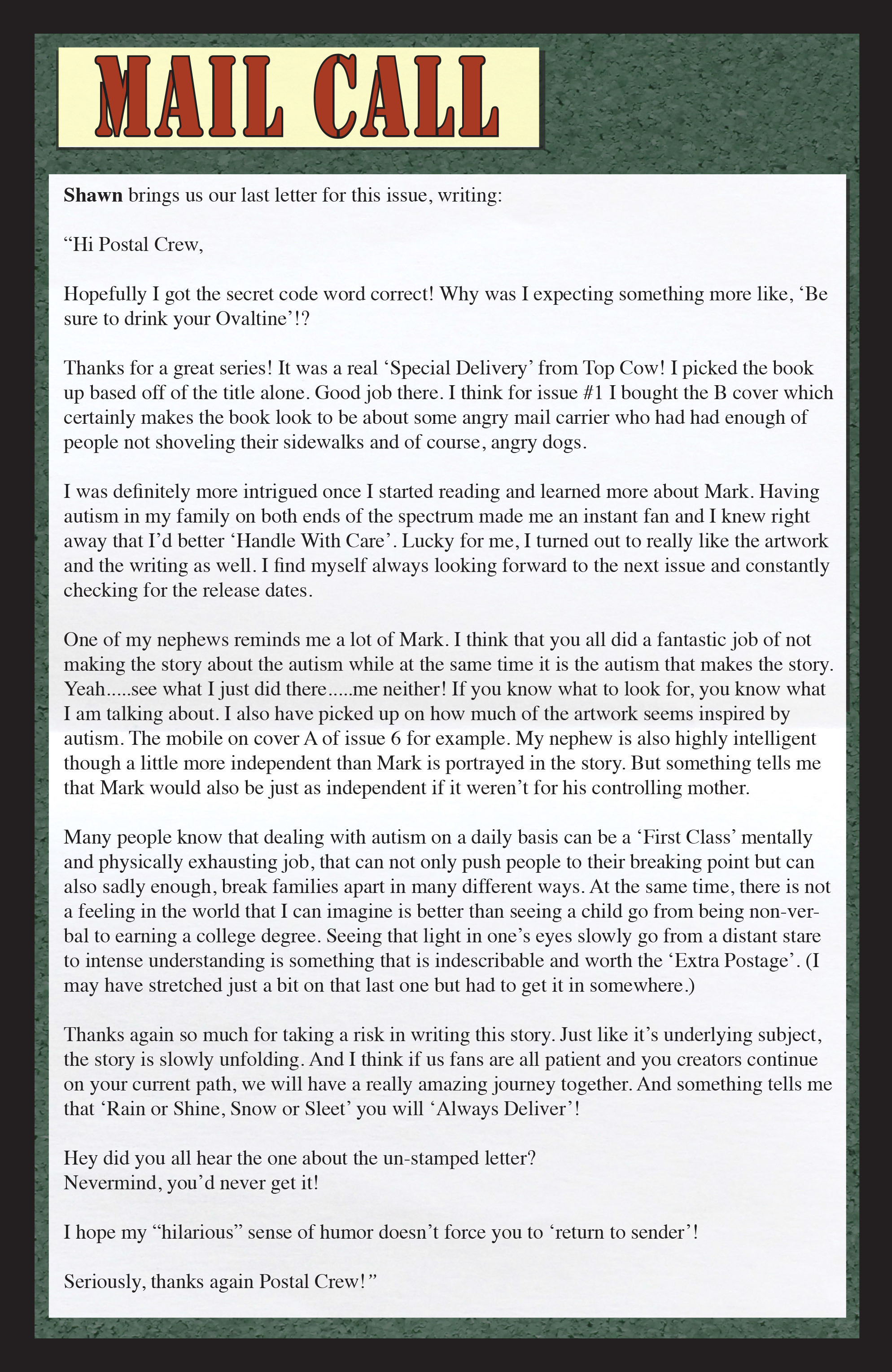 Read online Postal comic -  Issue #7 - 27