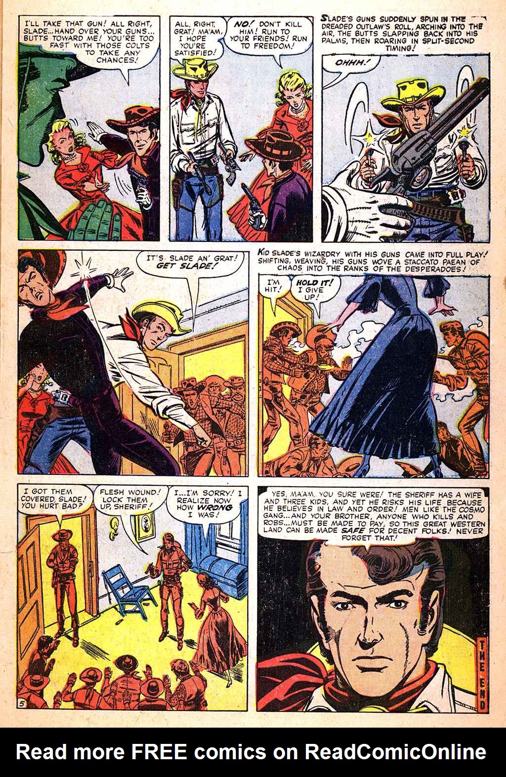 Read online Kid Slade, Gunfighter comic -  Issue #6 - 7