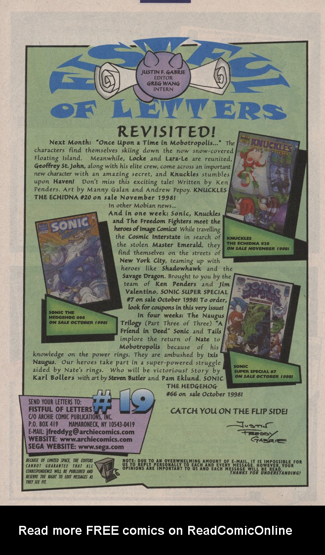 Read online Knuckles the Echidna comic -  Issue #19 - 32
