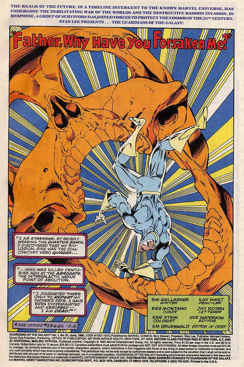 Read online Guardians of the Galaxy (1990) comic -  Issue #61 - 2