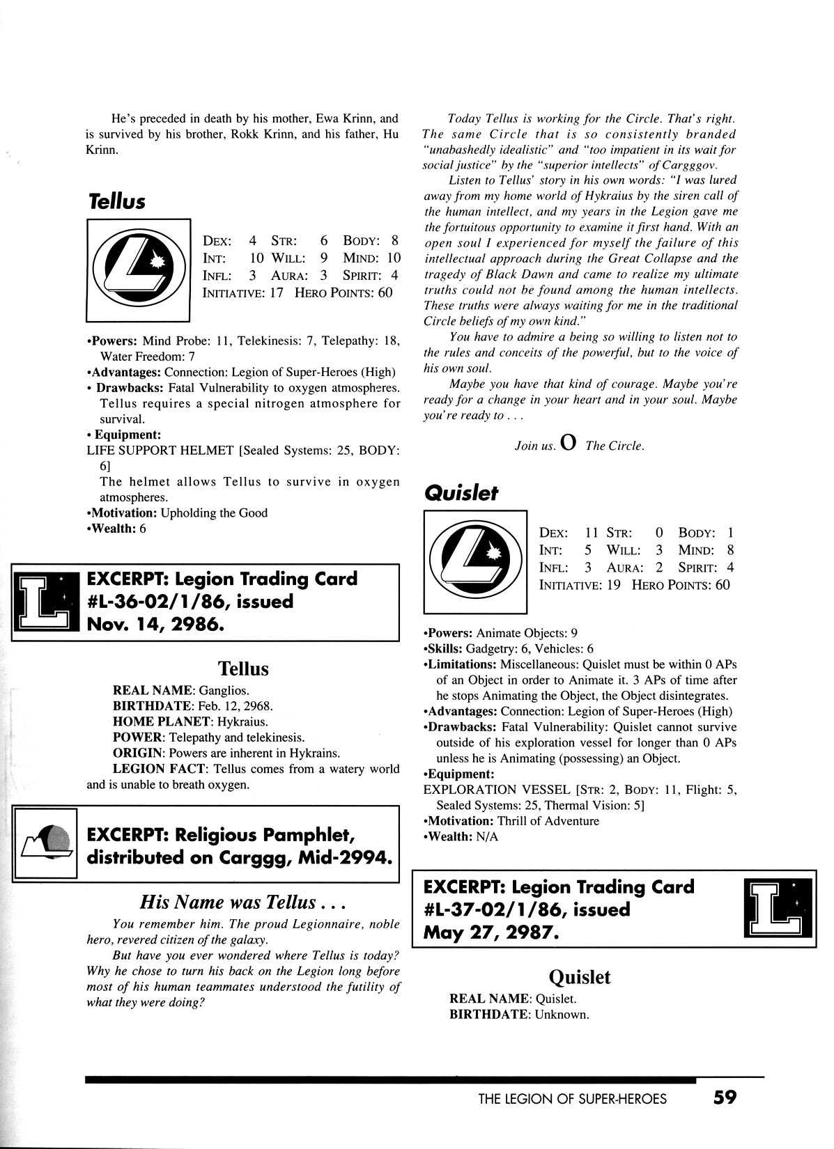 Read online 2995: The Legion of Super-Heroes Sourcebook comic -  Issue # TPB - 60
