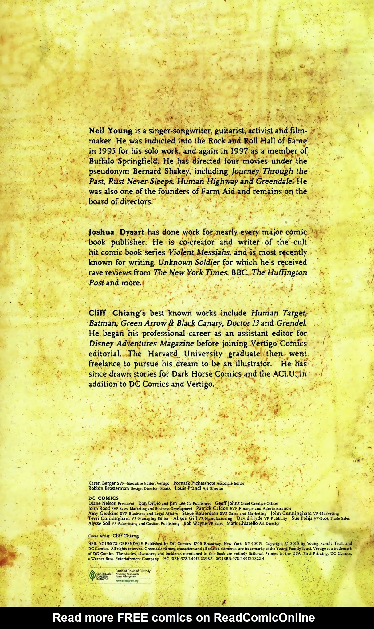 Read online Neil Young's Greendale comic -  Issue # TPB - 158