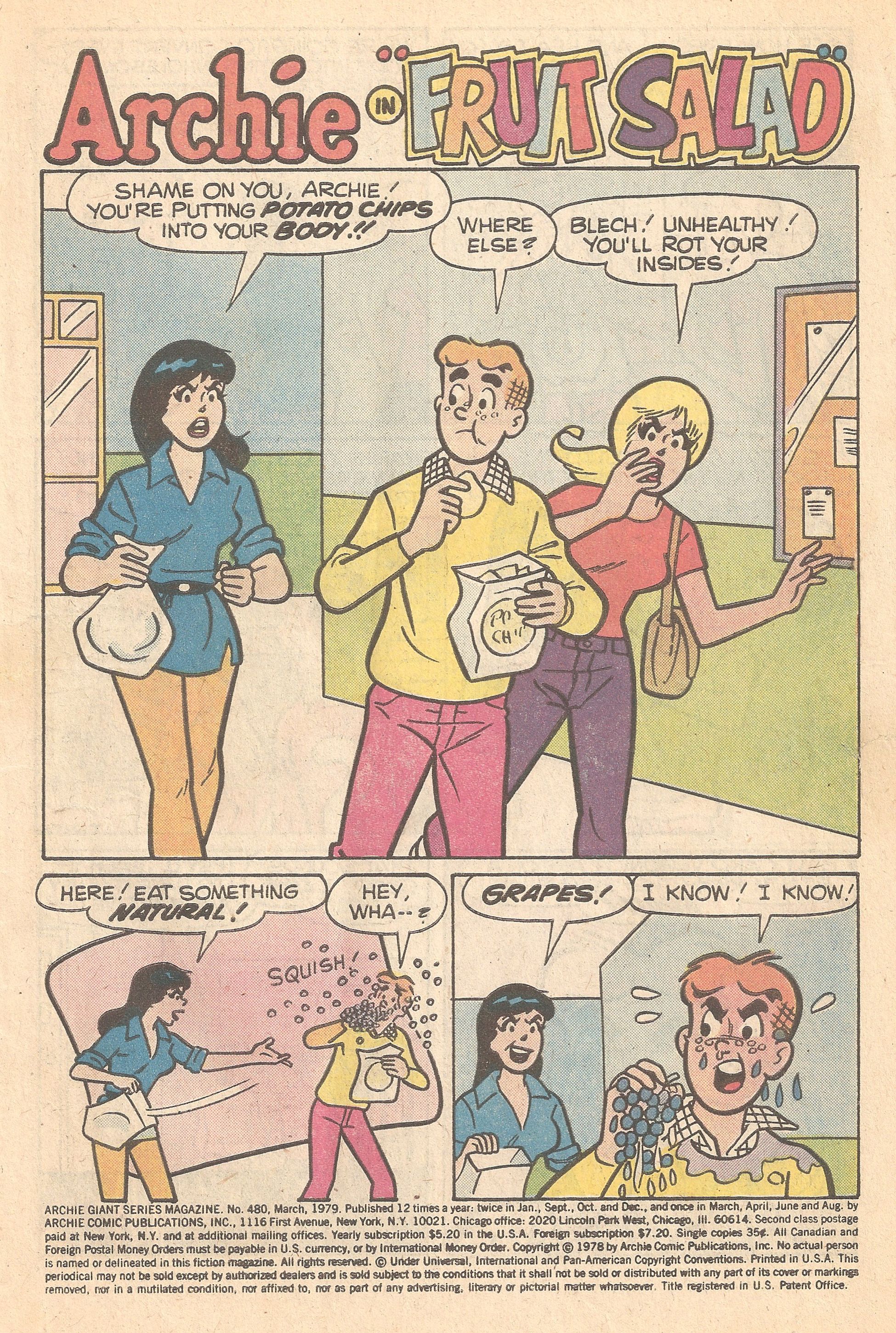 Read online Archie Giant Series Magazine comic -  Issue #480 - 3