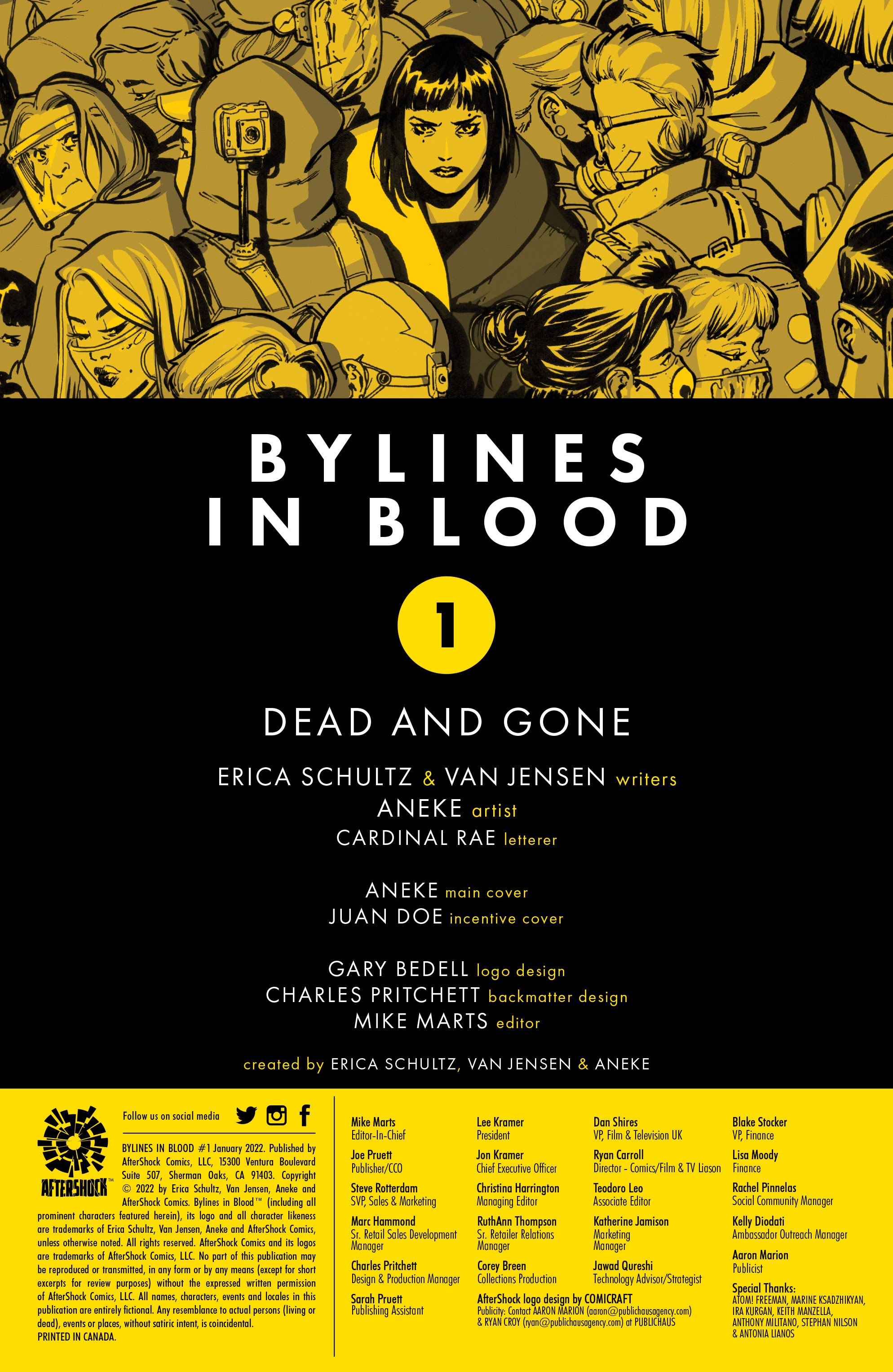 Read online Bylines in Blood comic -  Issue #1 - 2