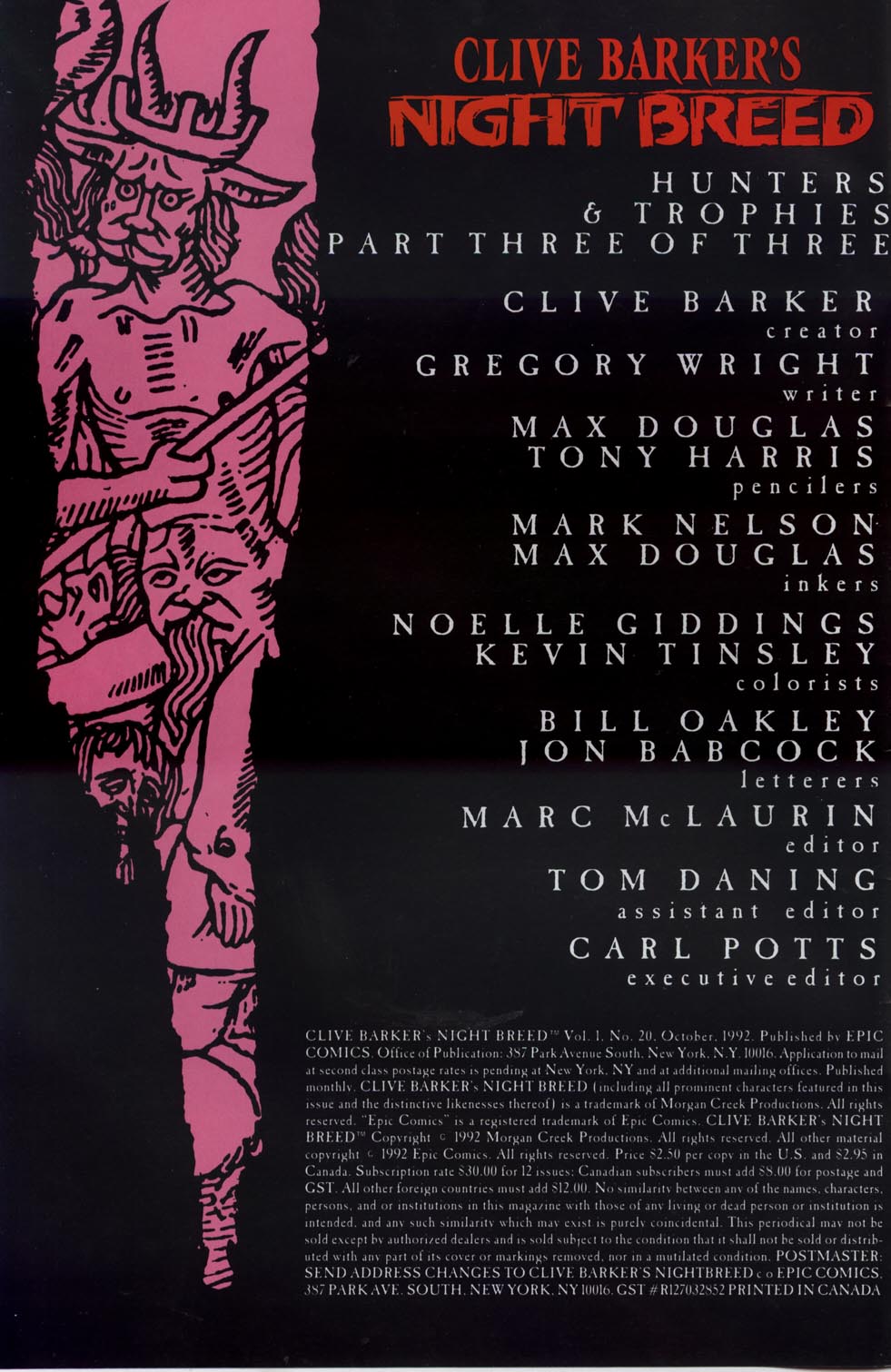 Read online Clive Barker's Night Breed (1990) comic -  Issue #20 - 2