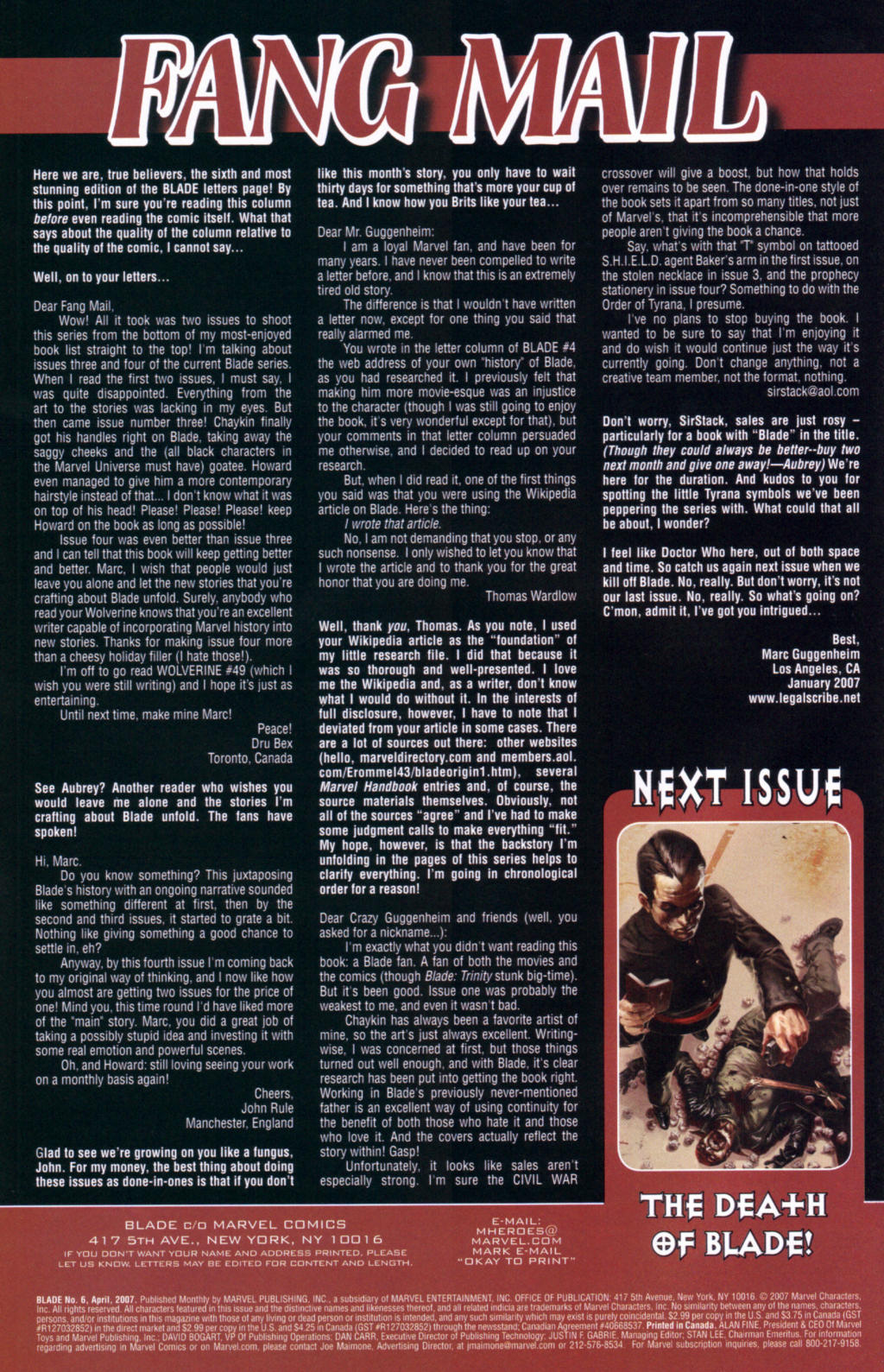 Read online Blade (2006) comic -  Issue #6 - 22