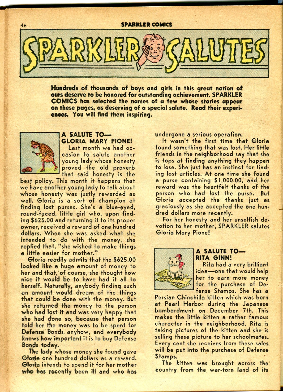 Read online Sparkler Comics comic -  Issue #11 - 44