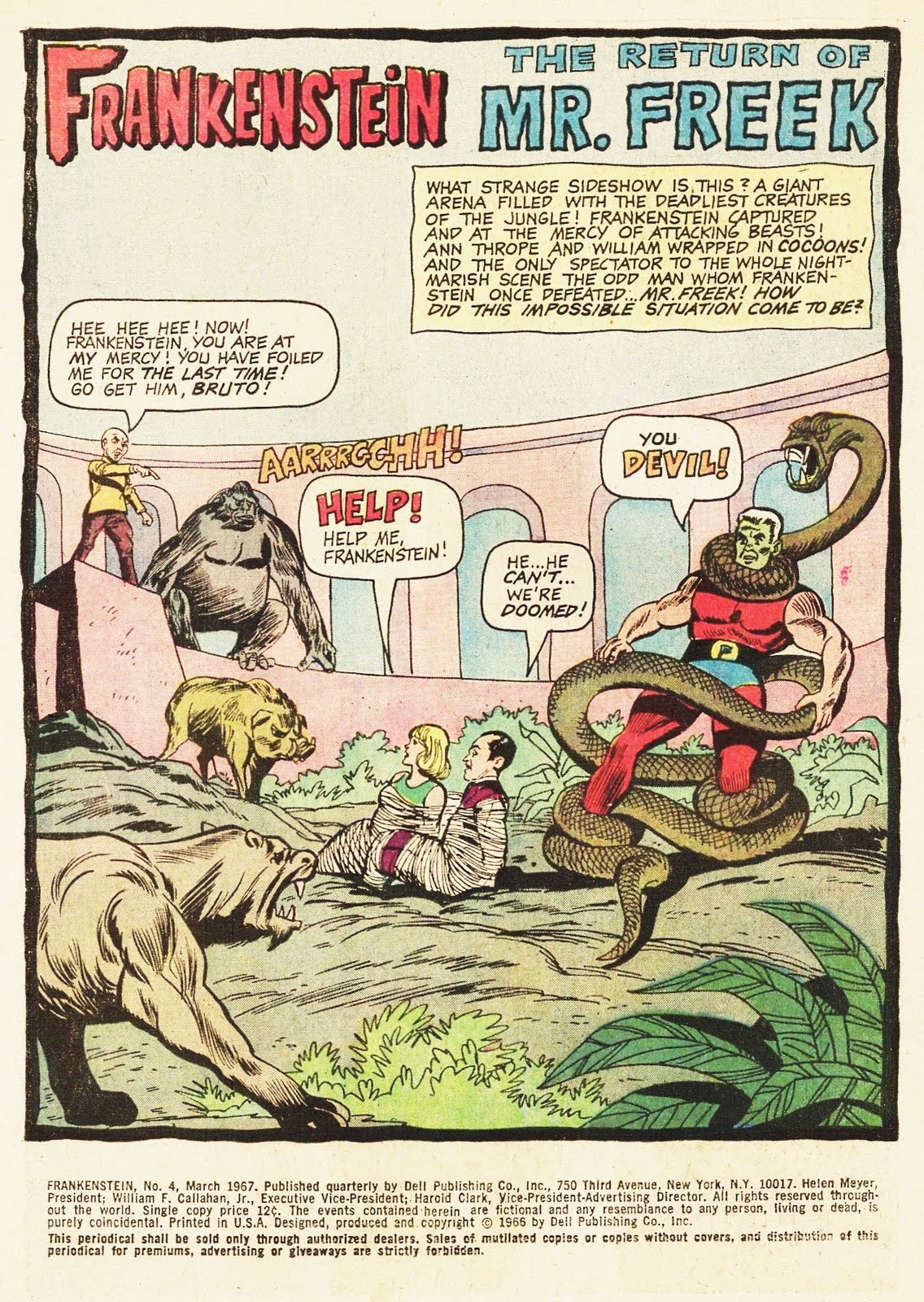 Read online Frankenstein (1964) comic -  Issue #4 - 3
