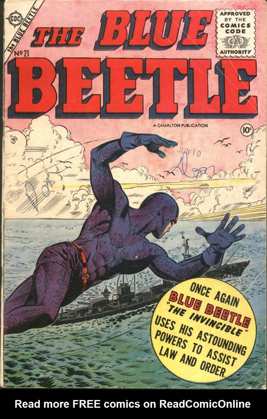 Read online Blue Beetle (1955) comic -  Issue #21 - 1