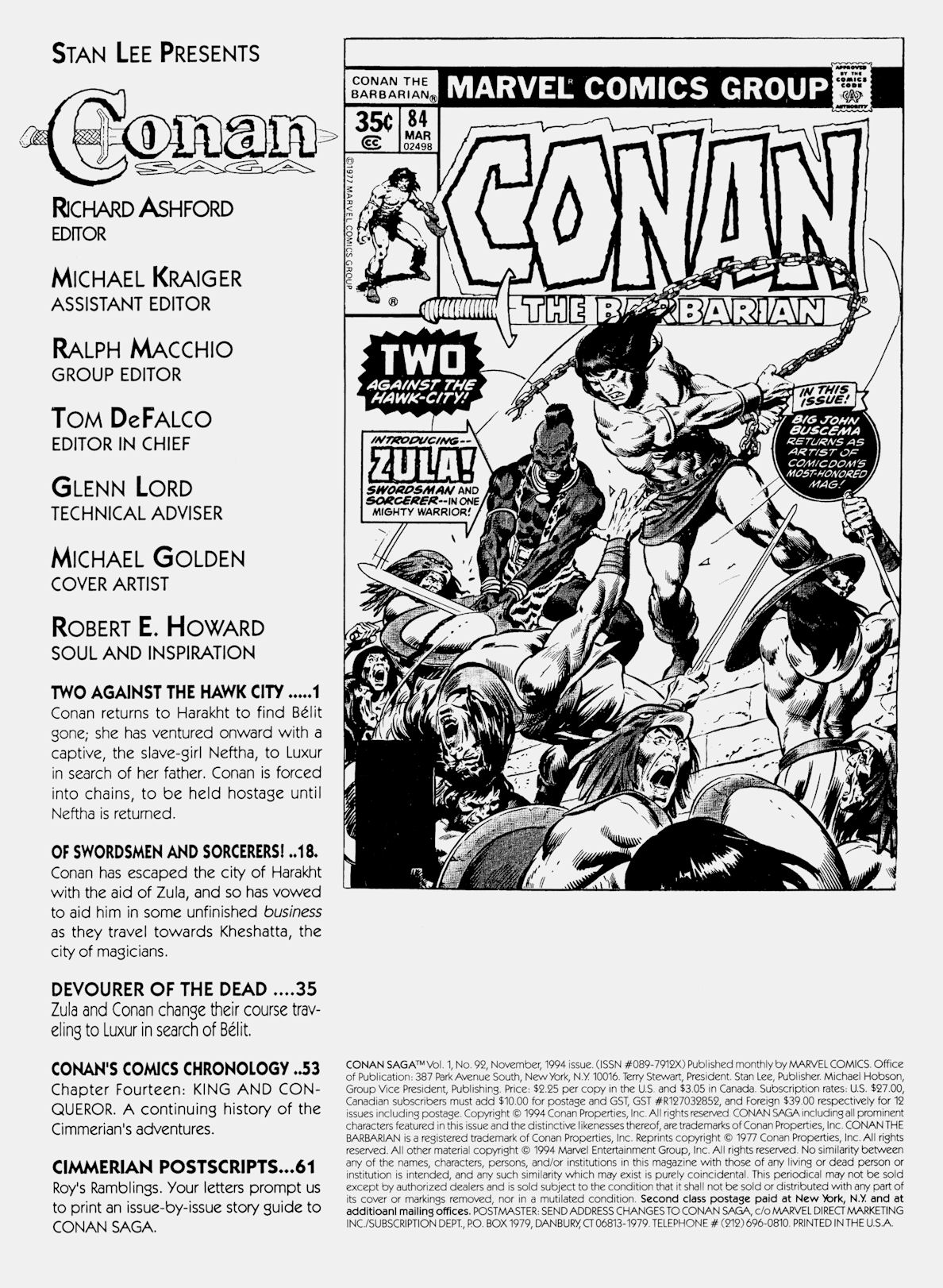 Read online Conan Saga comic -  Issue #92 - 2