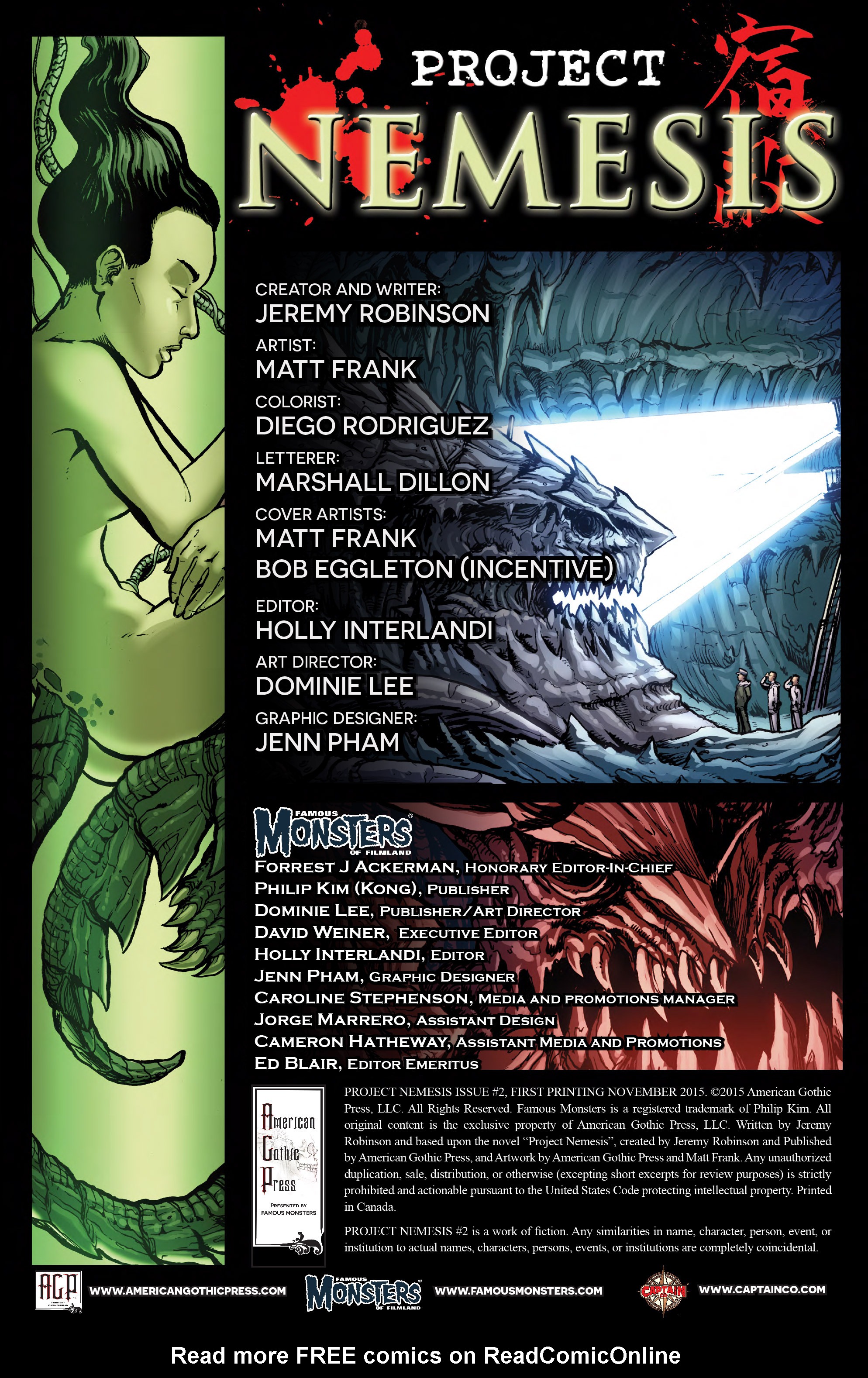 Read online Famous Monsters Presents: Project Nemesis comic -  Issue #2 - 2