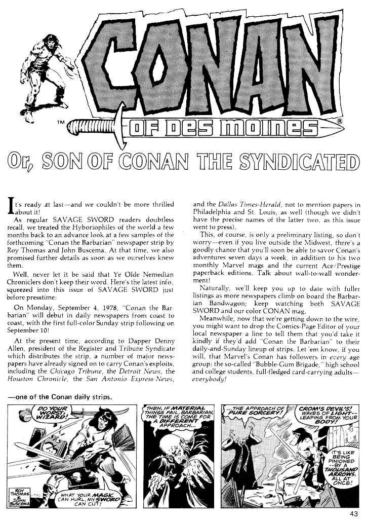 Read online The Savage Sword Of Conan comic -  Issue #34 - 43