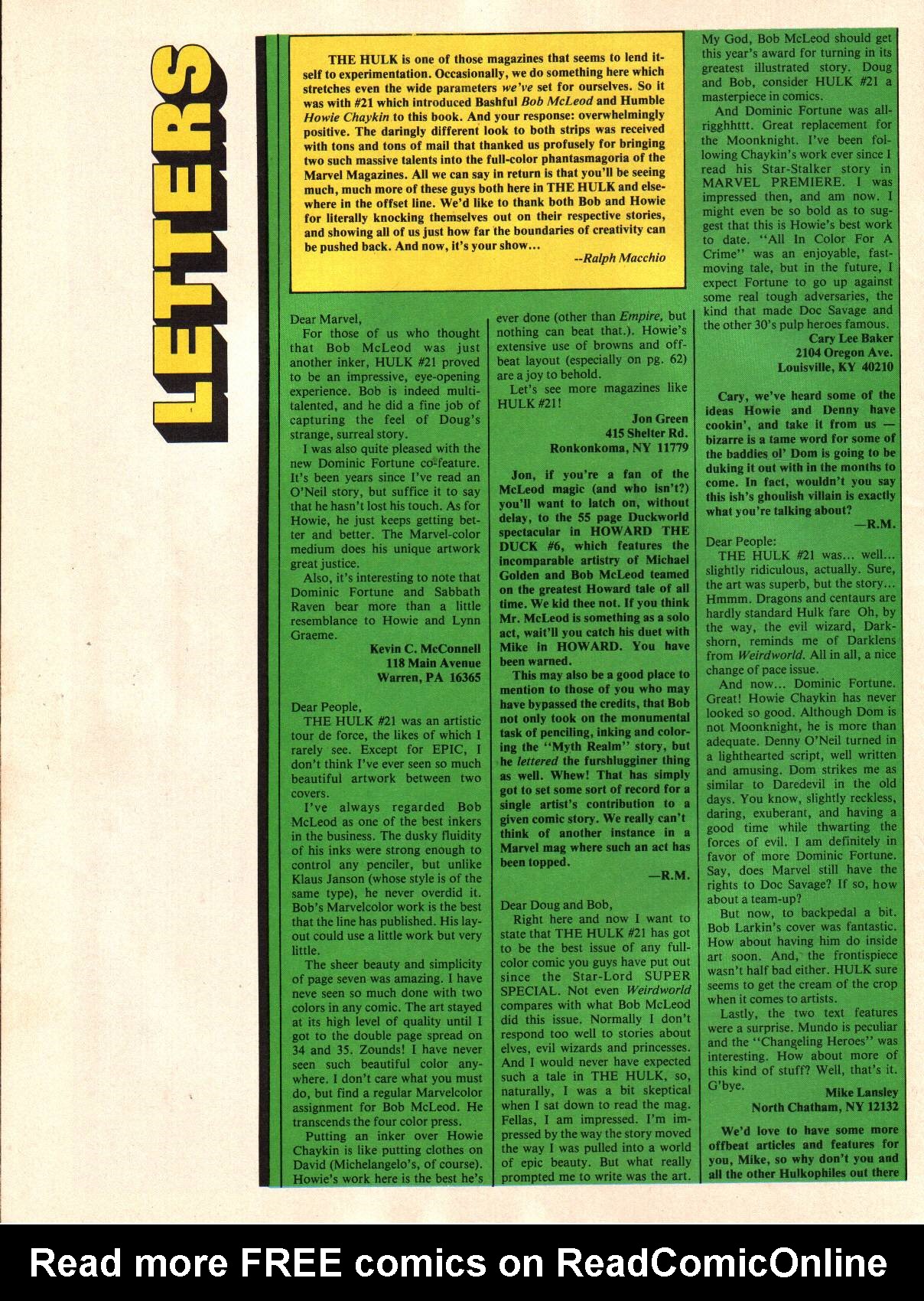 Read online Hulk (1978) comic -  Issue #23 - 62