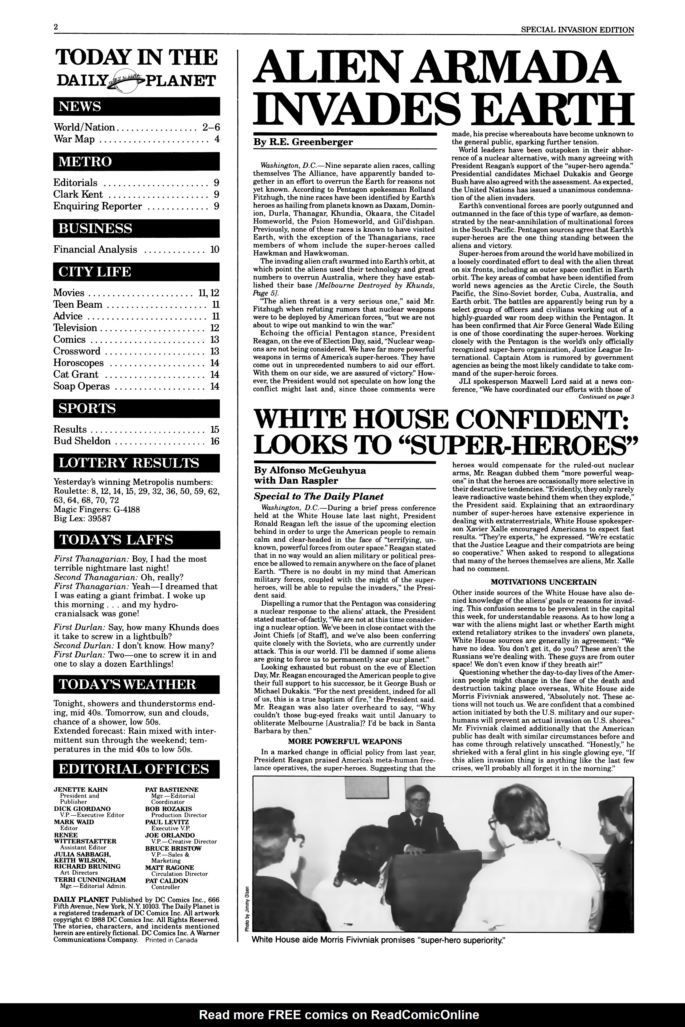 Read online Invasion! Special: Daily Planet comic -  Issue # Full - 3