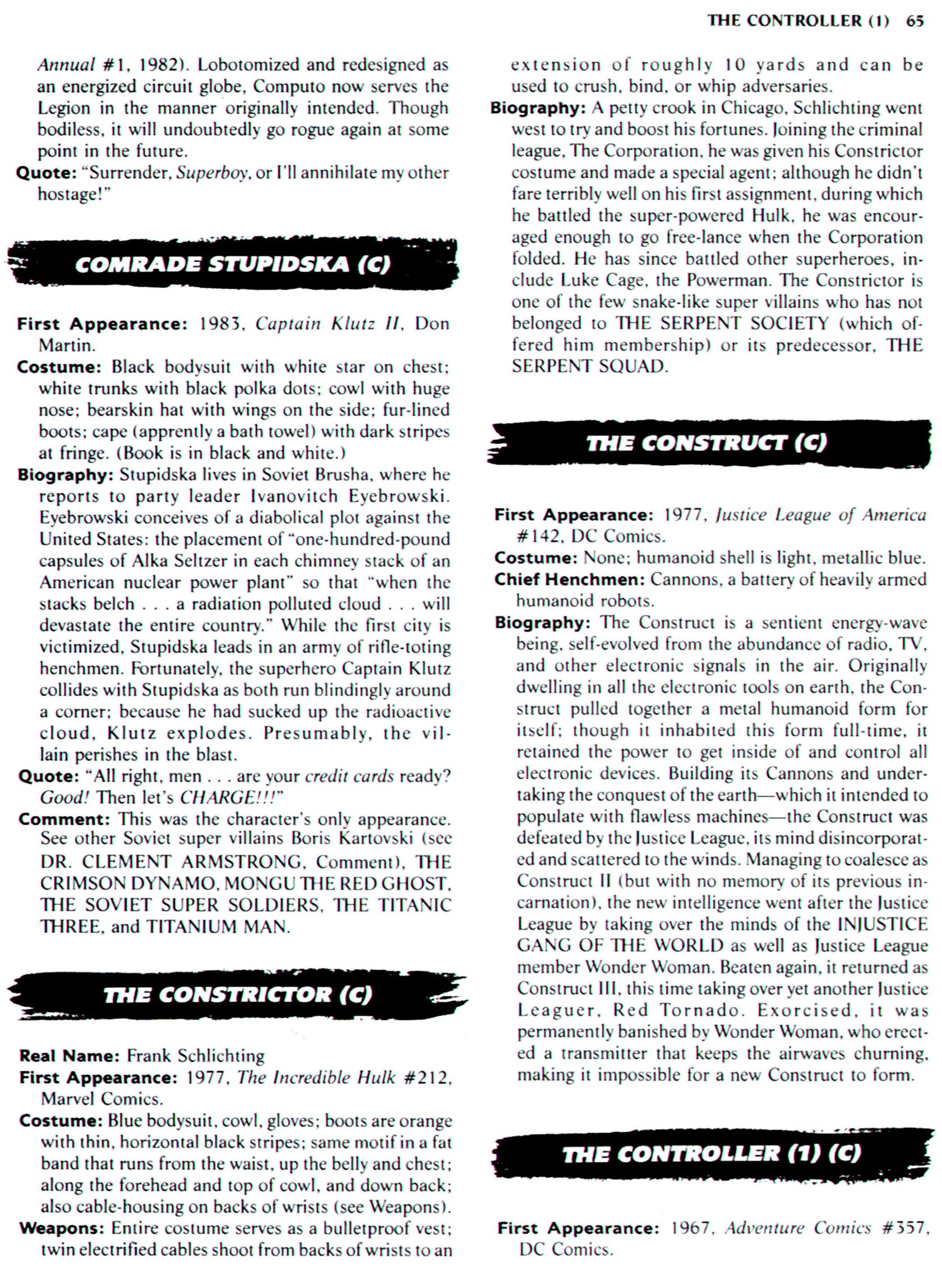 Read online The Encyclopedia of Super Villains comic -  Issue # TPB (Part 1) - 75