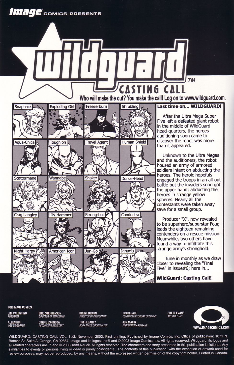 Read online Wildguard: Casting Call comic -  Issue #3 - 2