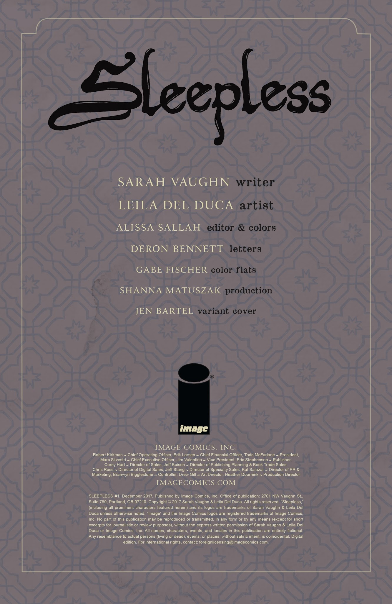 Read online Sleepless comic -  Issue #1 - 2