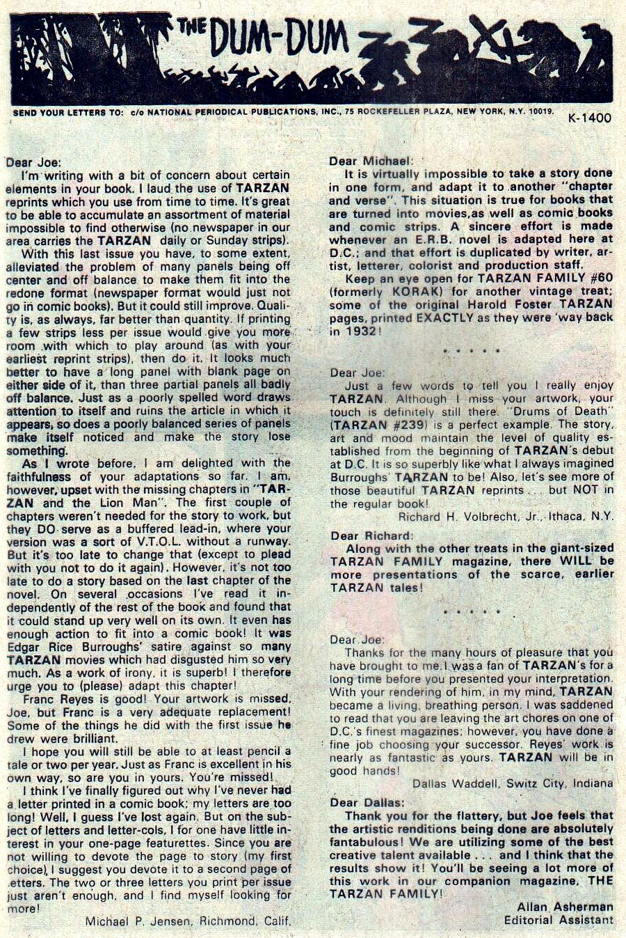 Read online Tarzan (1972) comic -  Issue #242 - 19