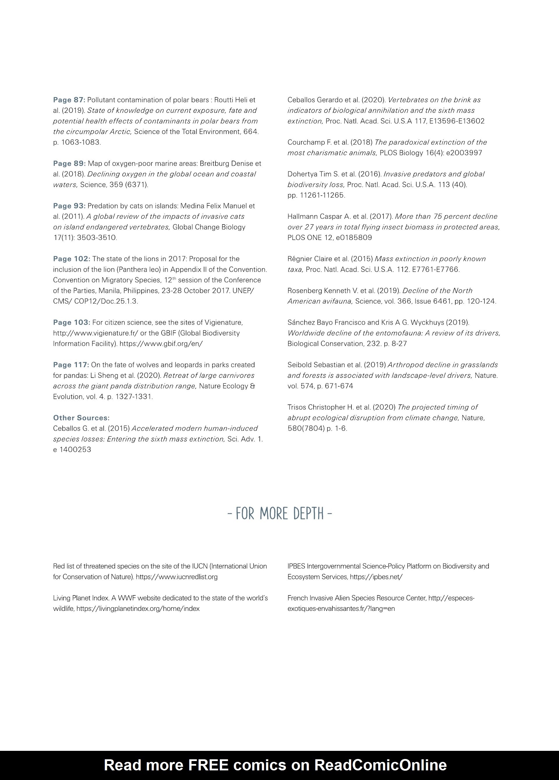 Read online Extinctions: Twilight of the Species comic -  Issue # TPB - 124