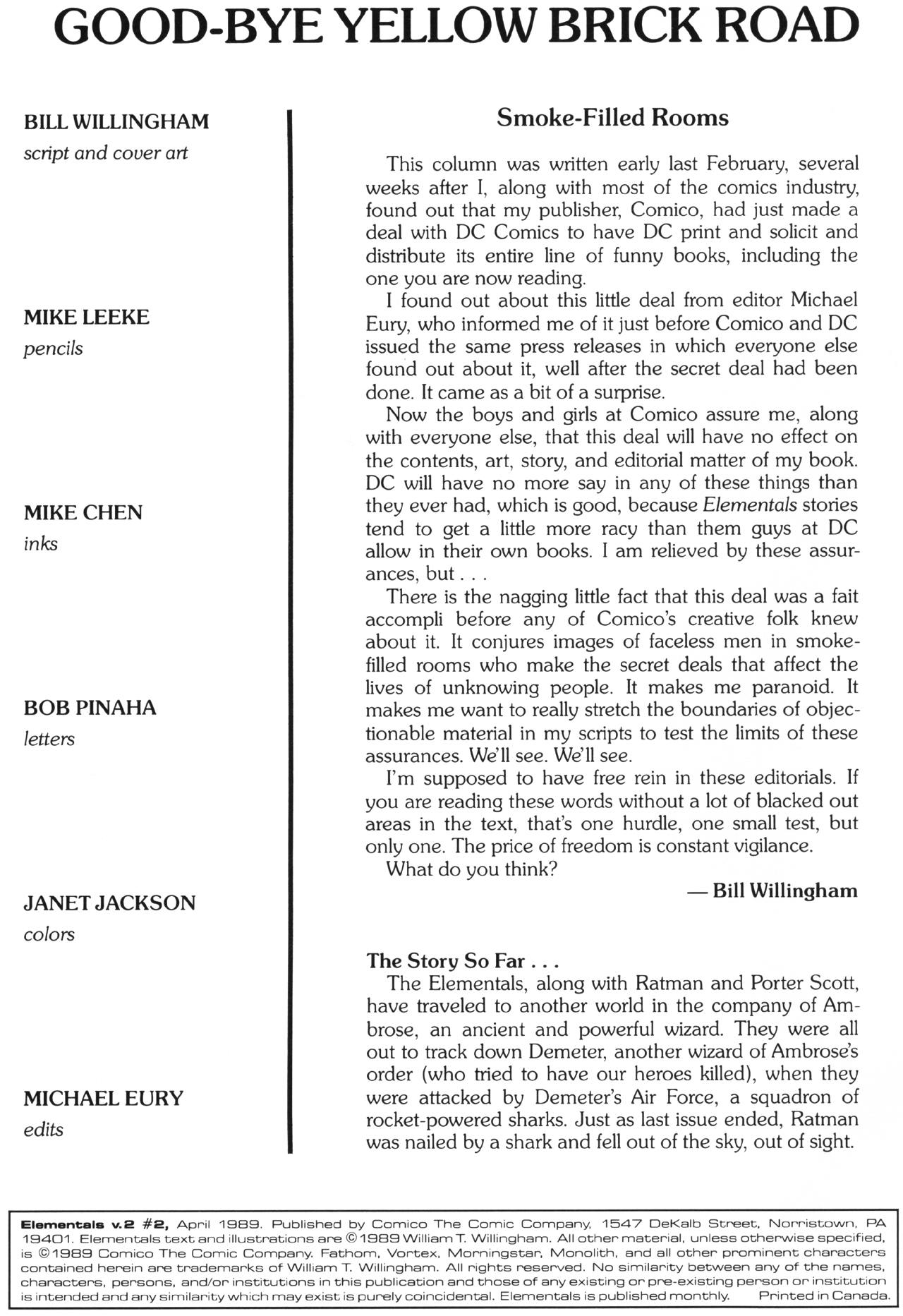 Read online Elementals (1989) comic -  Issue #2 - 2