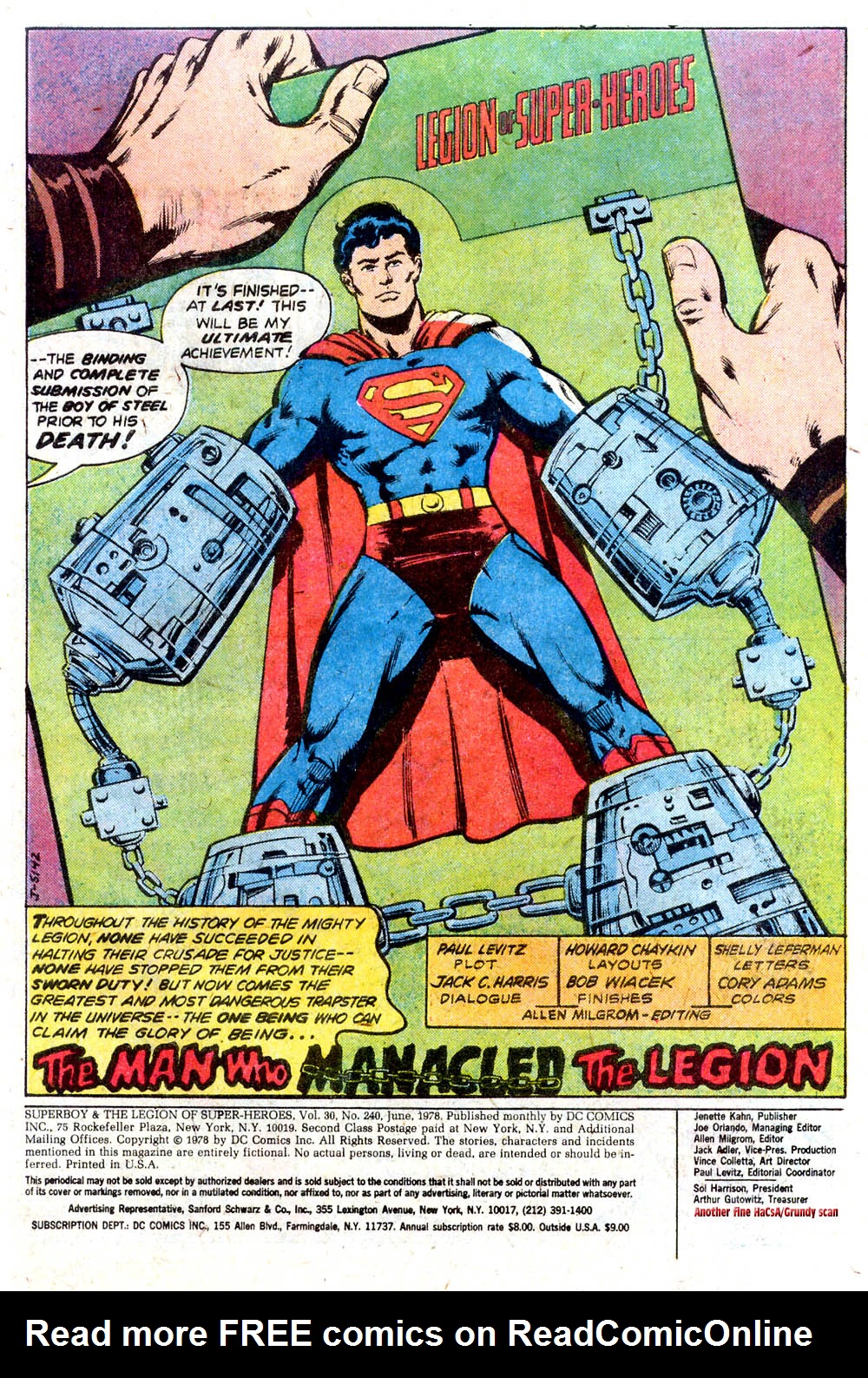 Read online Superboy and the Legion of Super-Heroes (1977) comic -  Issue #240 - 2
