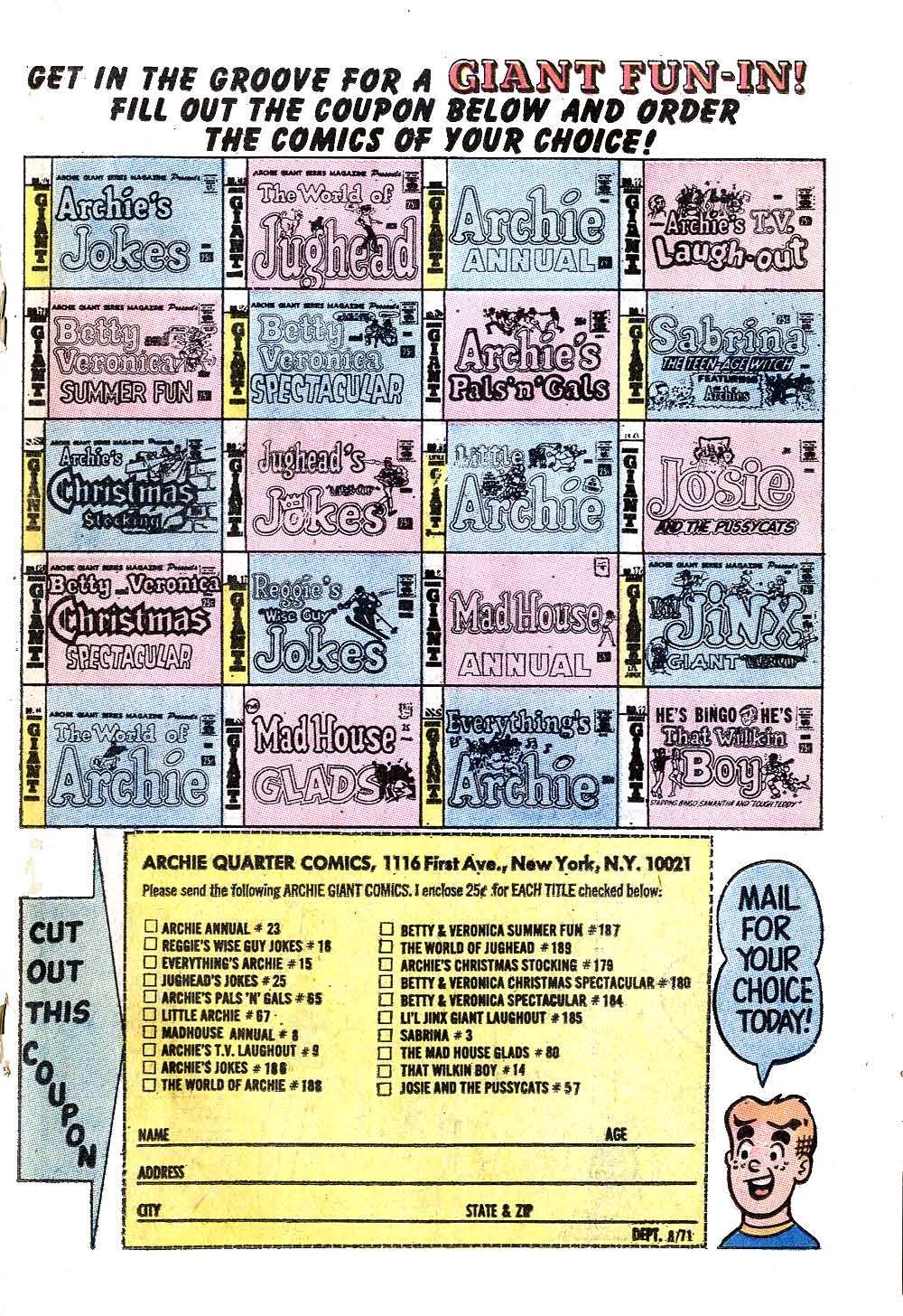 Read online Jughead (1965) comic -  Issue #195 - 19