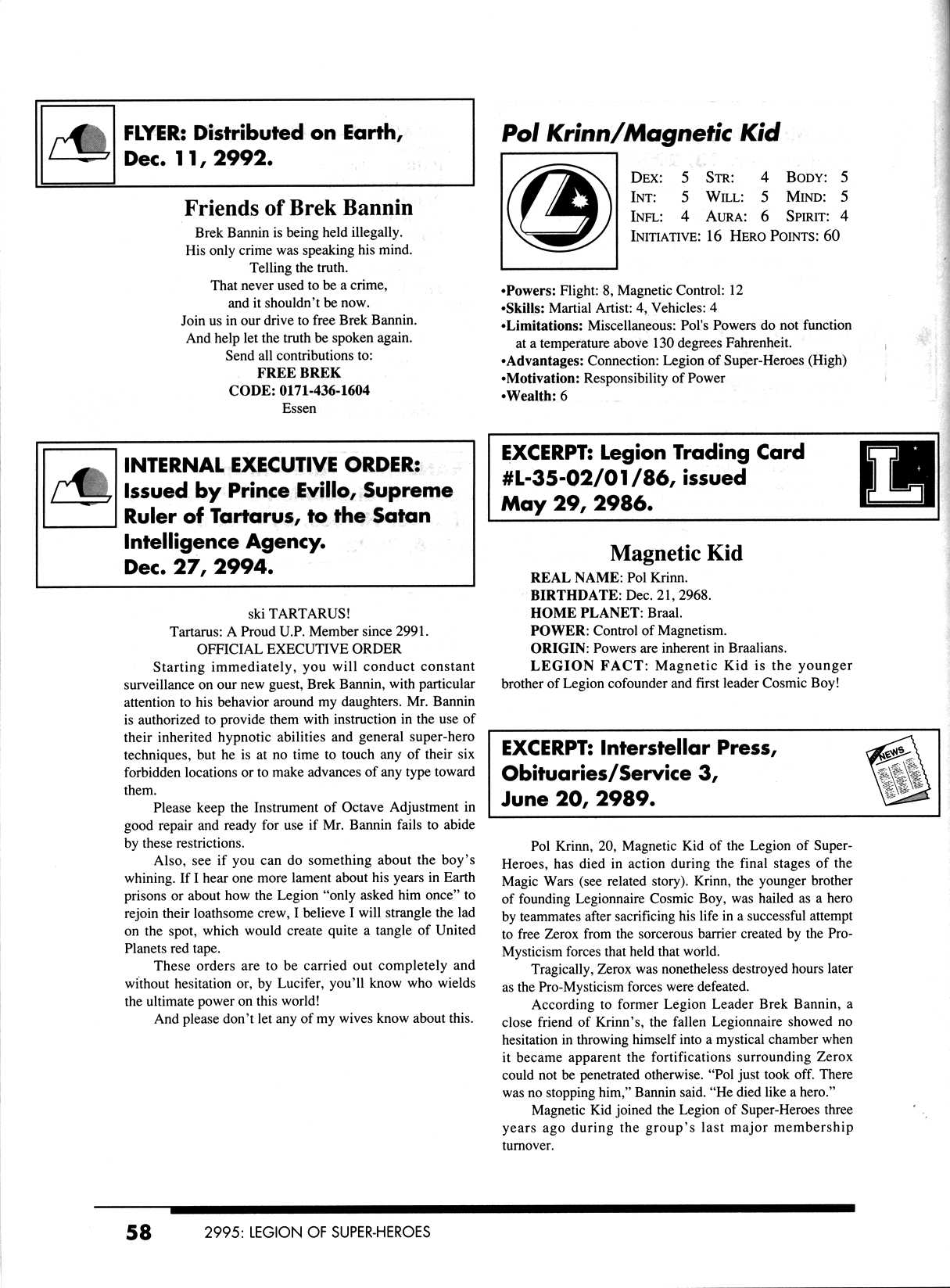Read online 2995: The Legion of Super-Heroes Sourcebook comic -  Issue # TPB - 59