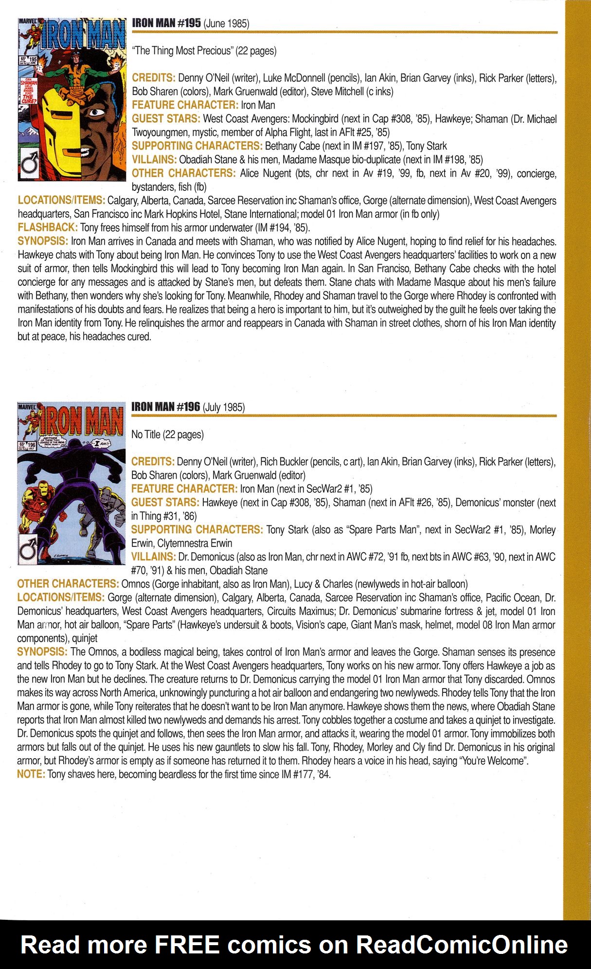 Read online Official Index to the Marvel Universe comic -  Issue #6 - 35