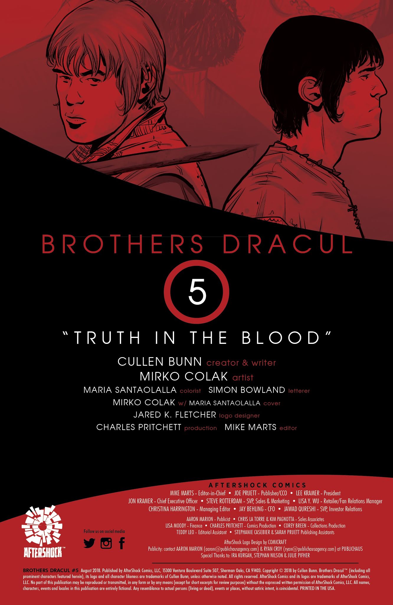 Read online Brothers Dracul comic -  Issue #5 - 2
