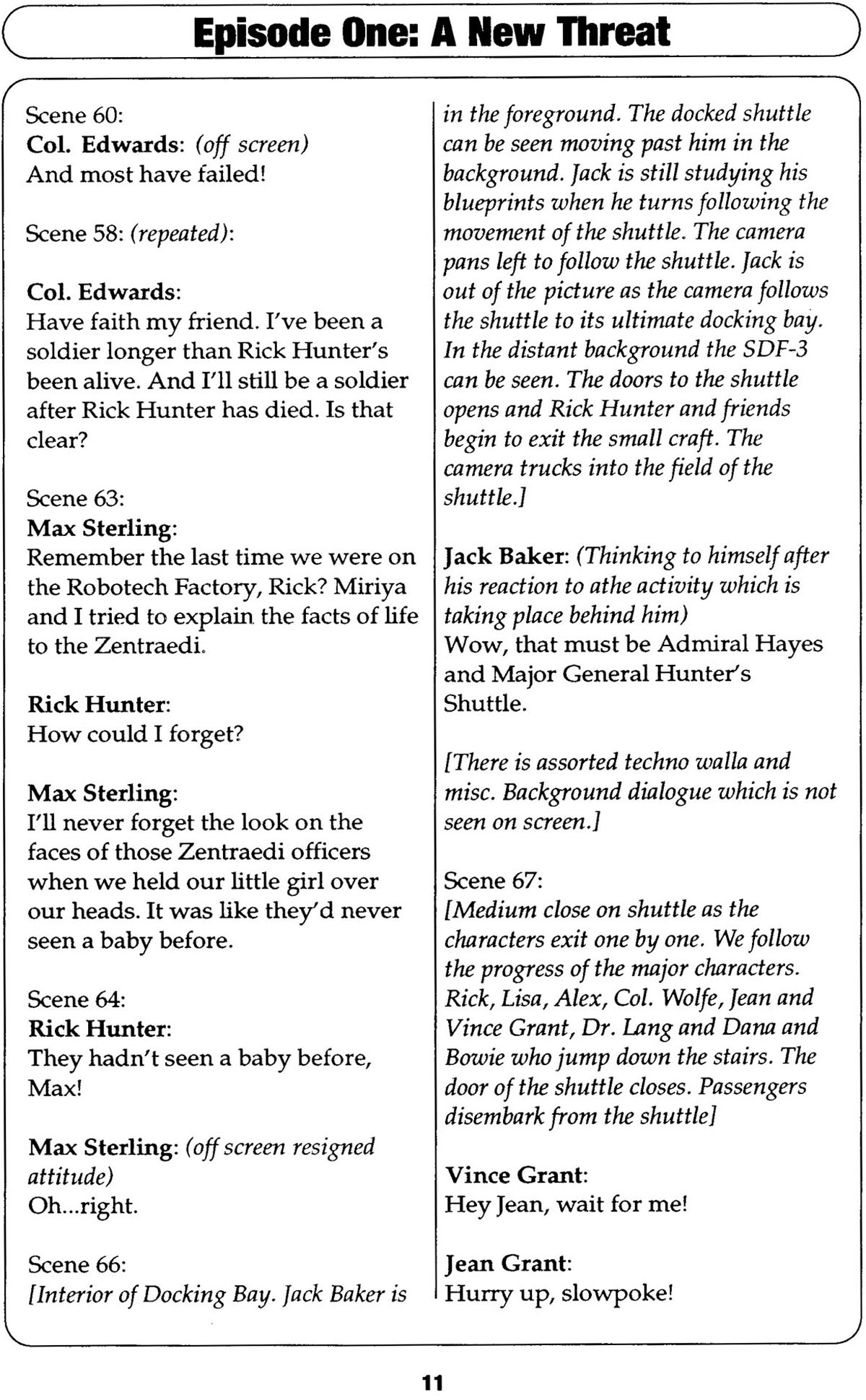 Read online Robotech II: The Sentinels comic -  Issue # _Script Book 1 - 15