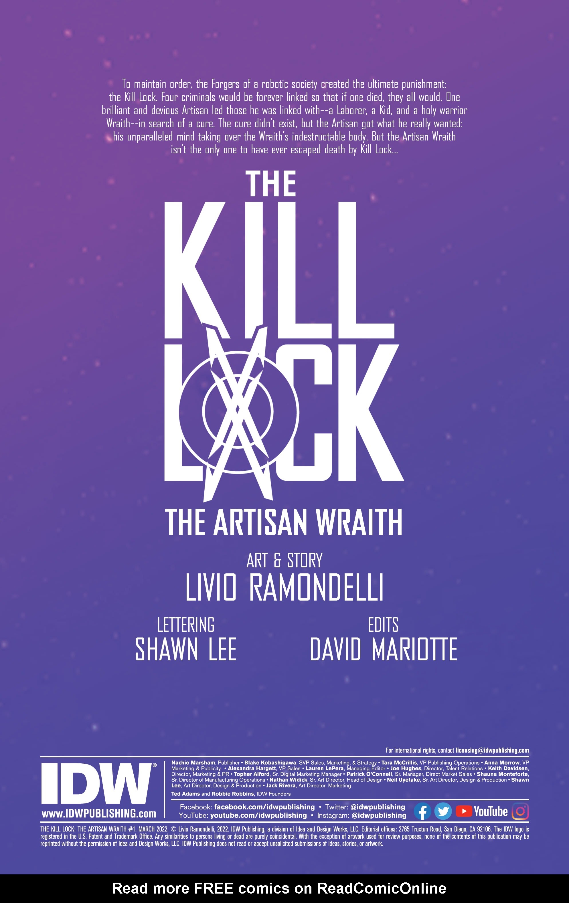 Read online The Kill Lock: The Artisan Wraith comic -  Issue #1 - 2