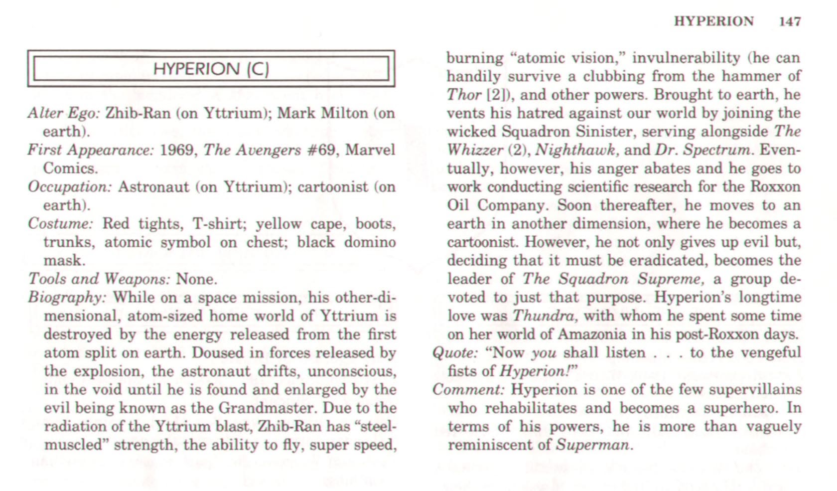 Read online The Encyclopedia of Superheroes comic -  Issue # TPB (Part 2) - 66