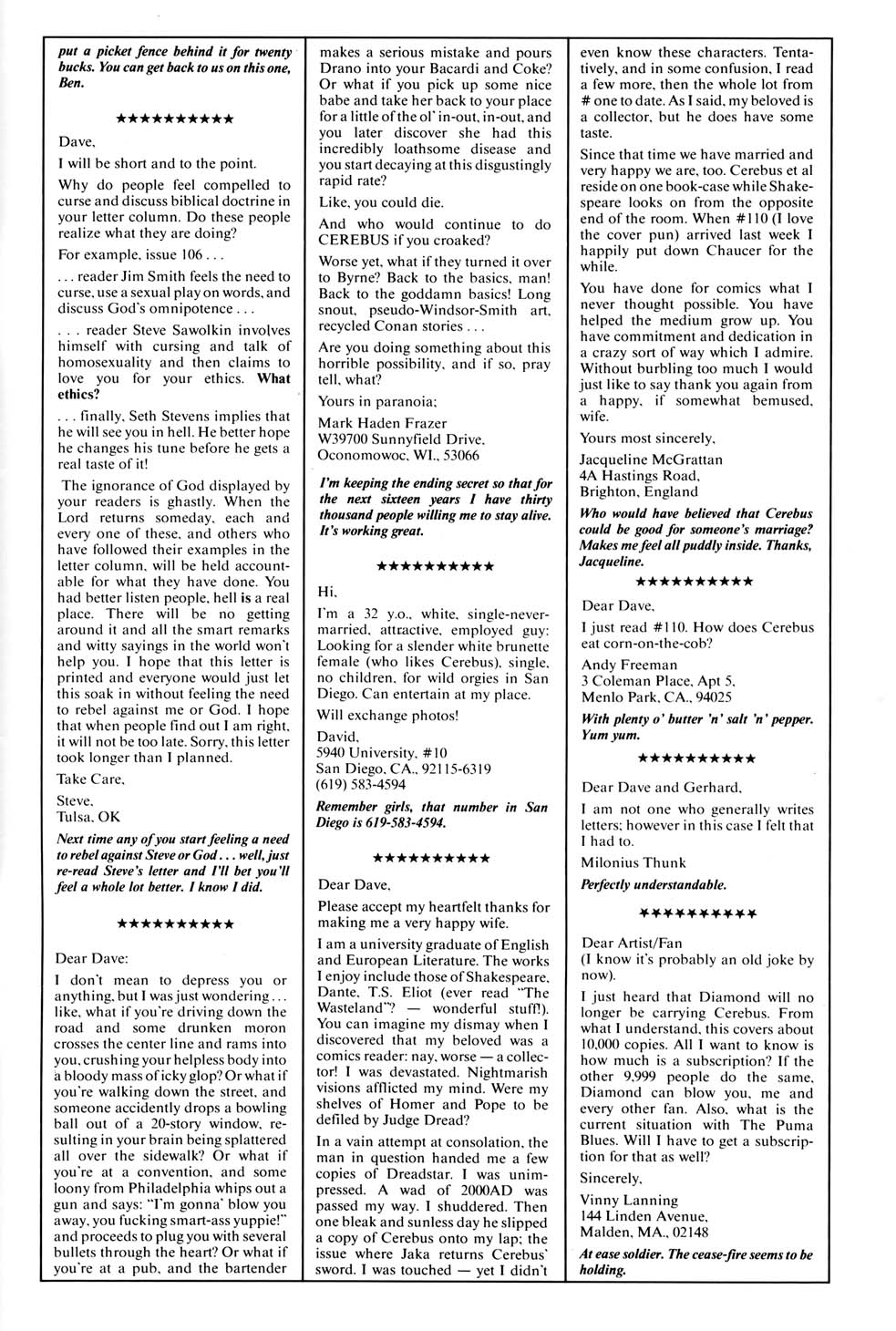 Cerebus Issue #112 - 113 #112 - English 50