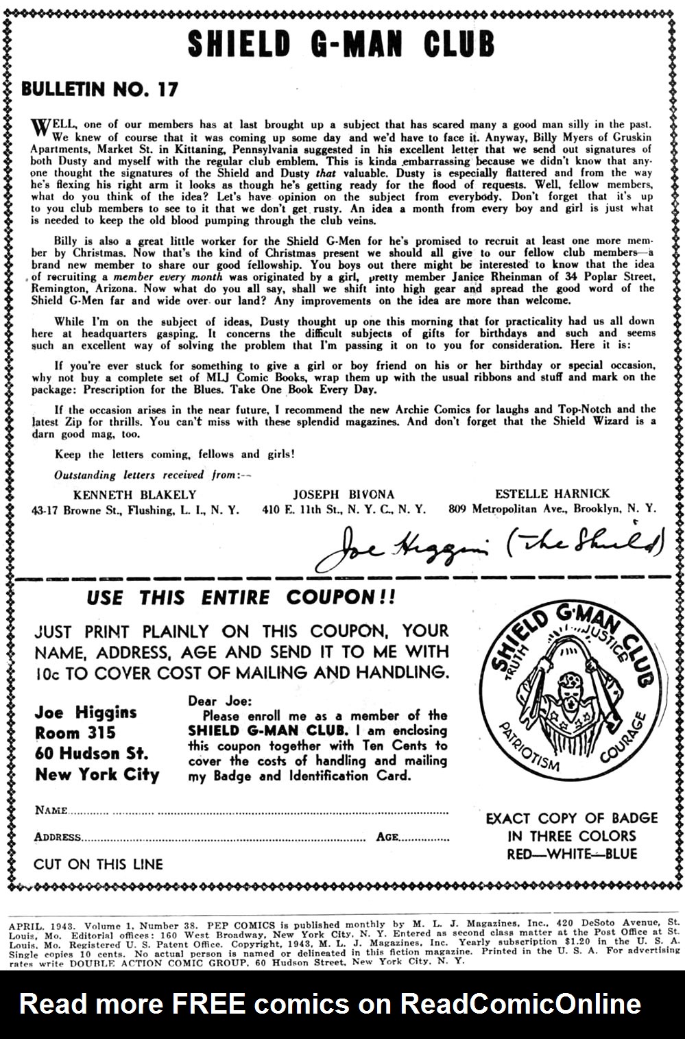 Read online Pep Comics comic -  Issue #38 - 2