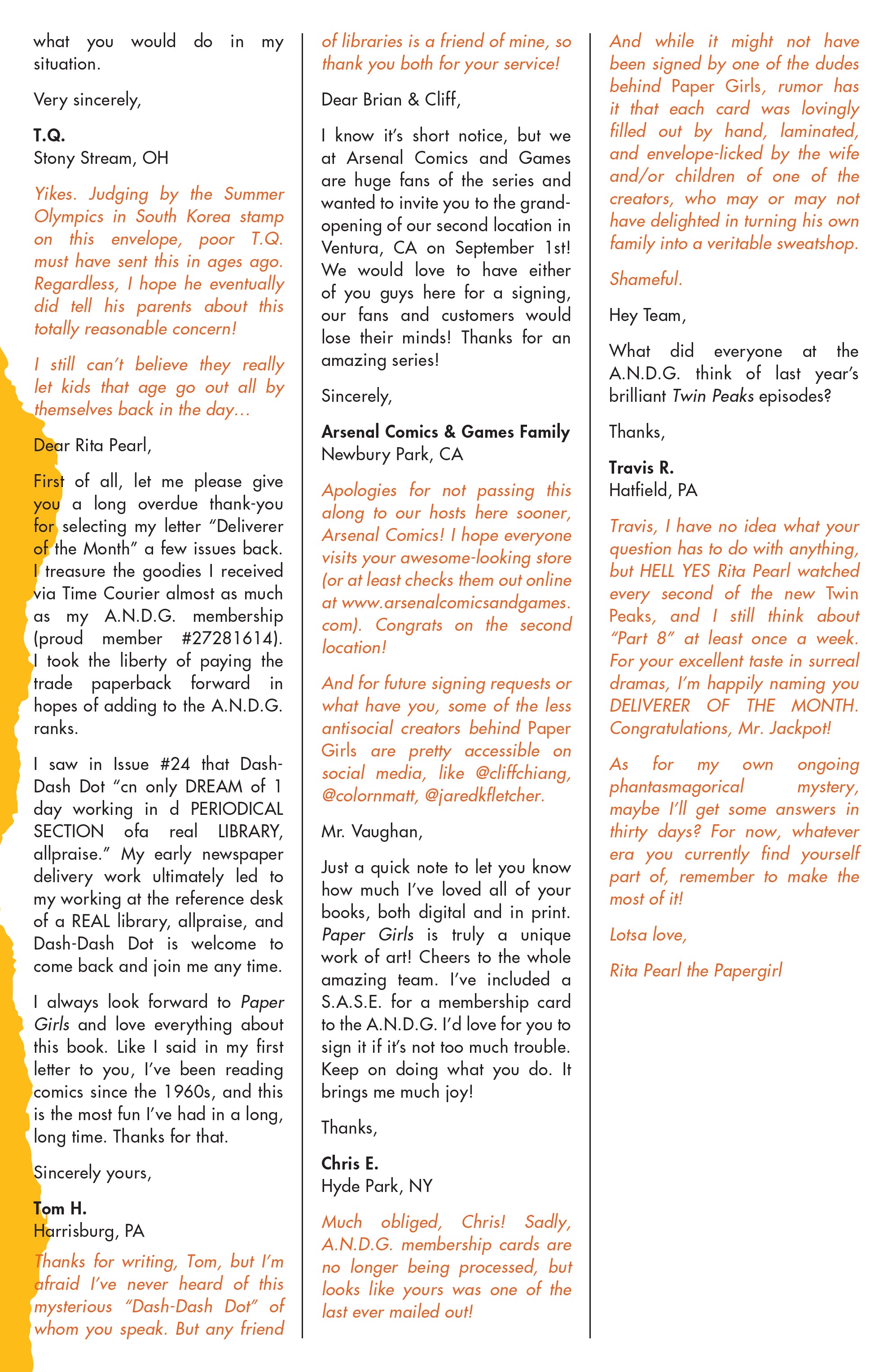 Read online Paper Girls comic -  Issue #27 - 28