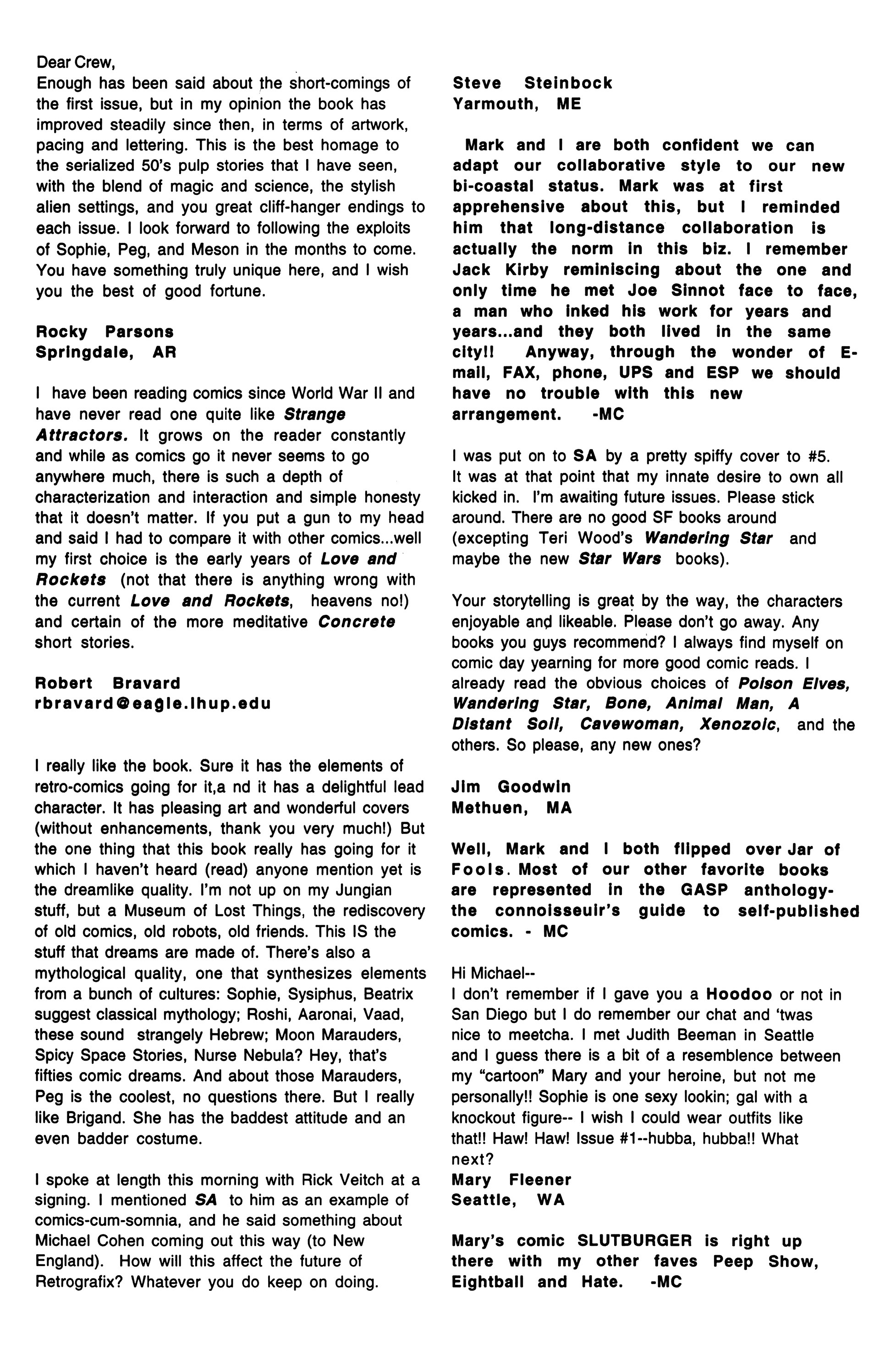 Read online Strange Attractors (1993) comic -  Issue #7 - 27