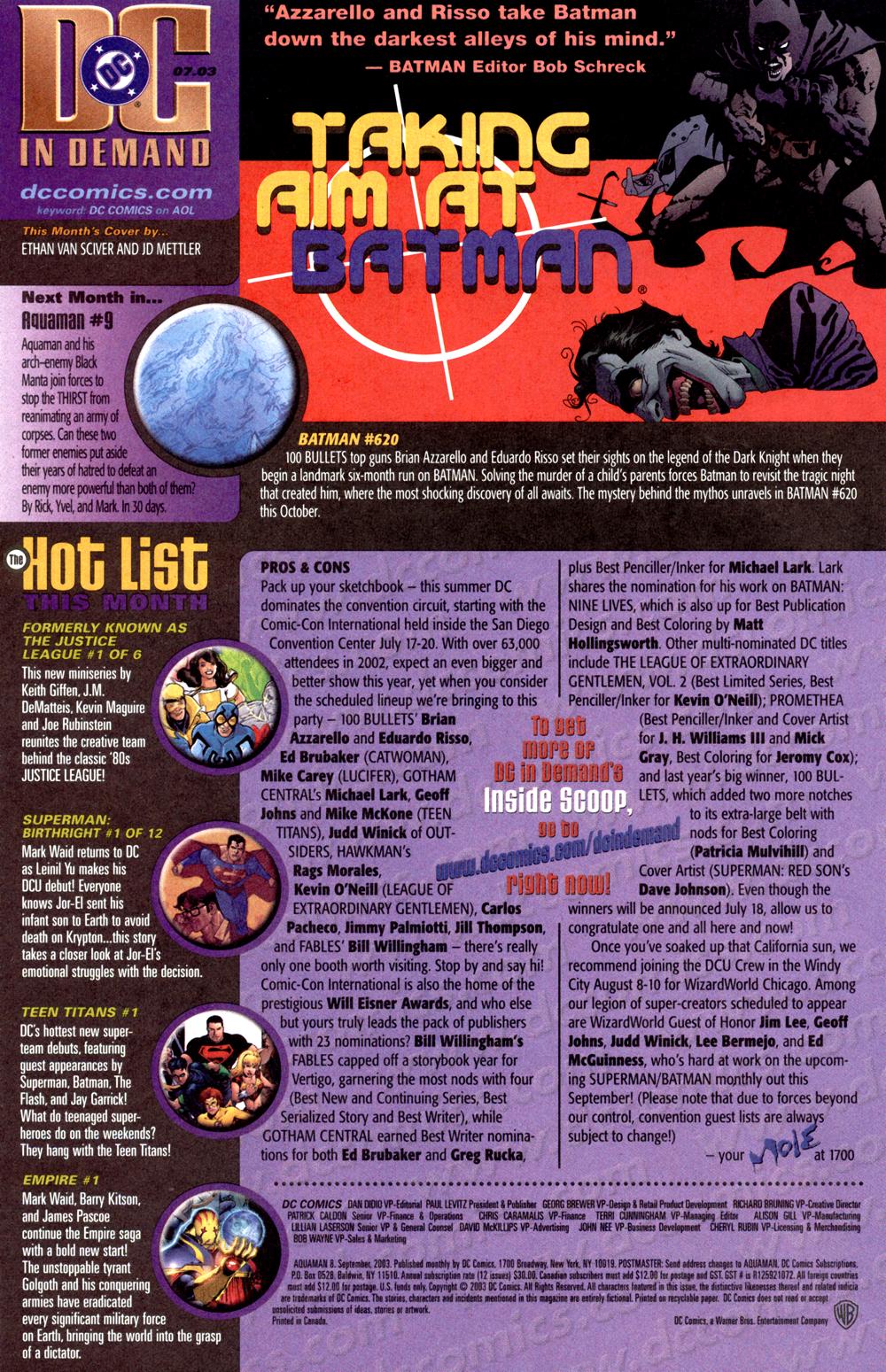Aquaman (2003) Issue #8 #8 - English 24