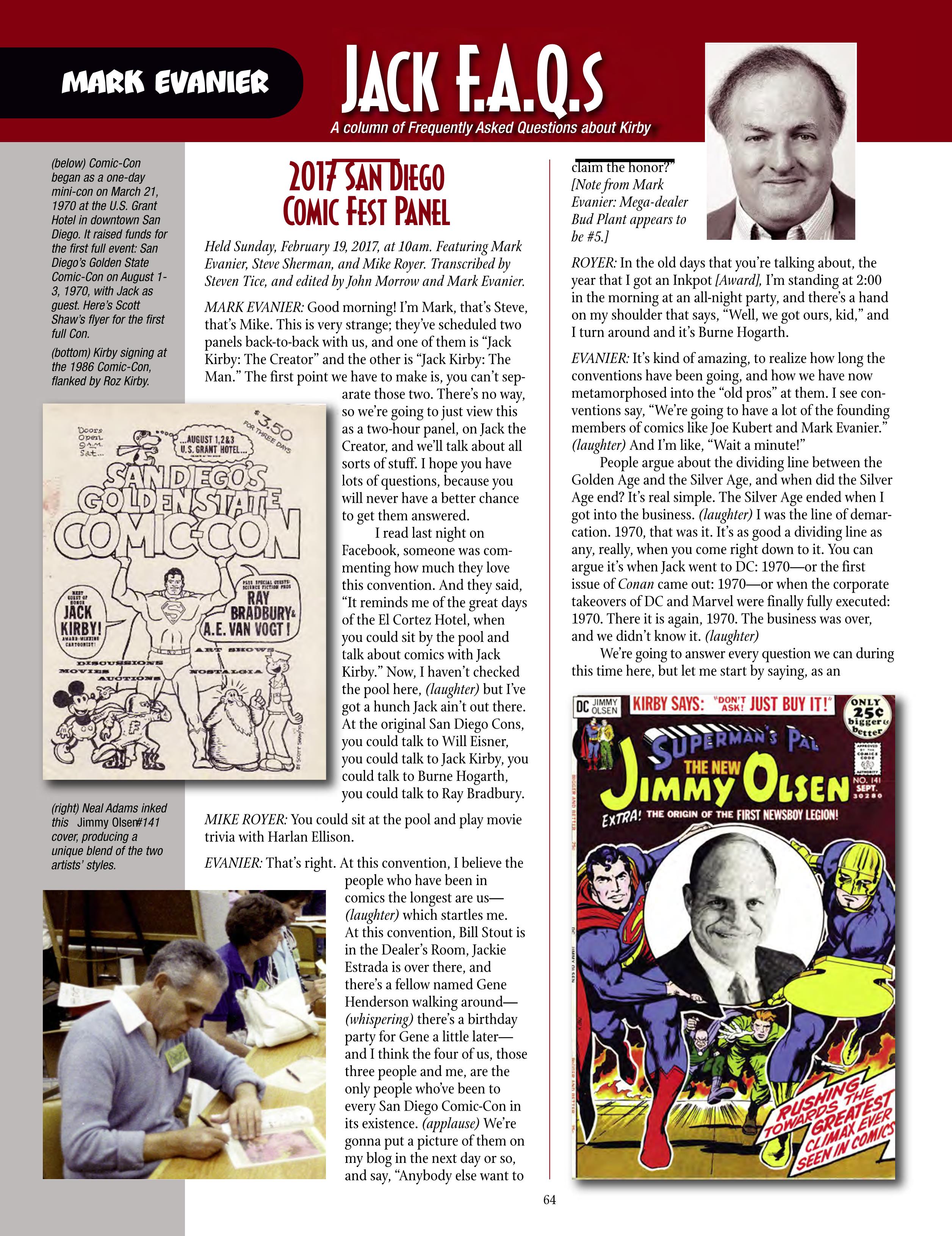 Read online The Jack Kirby Collector comic -  Issue #71 - 66
