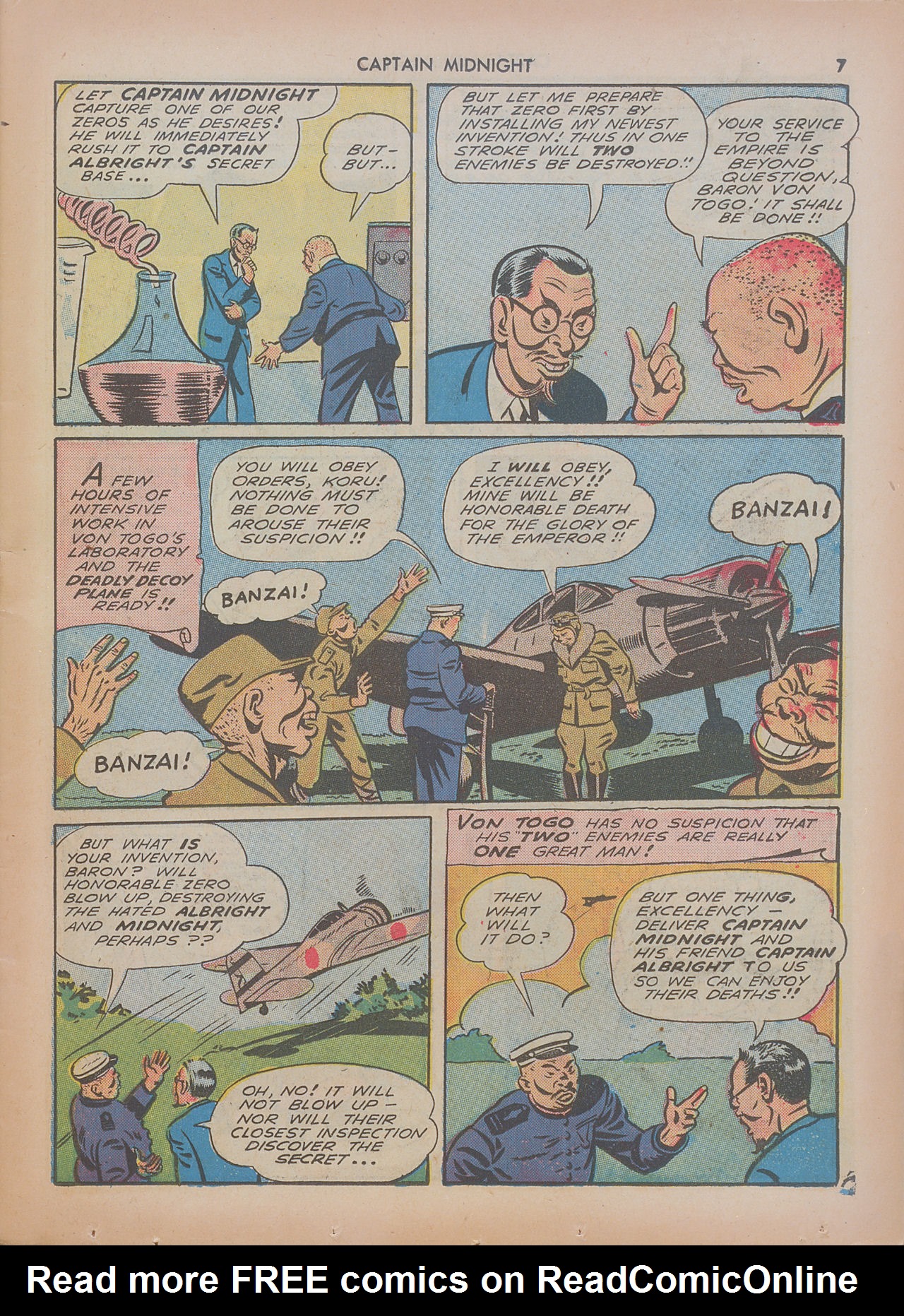 Read online Captain Midnight (1942) comic -  Issue #7 - 7