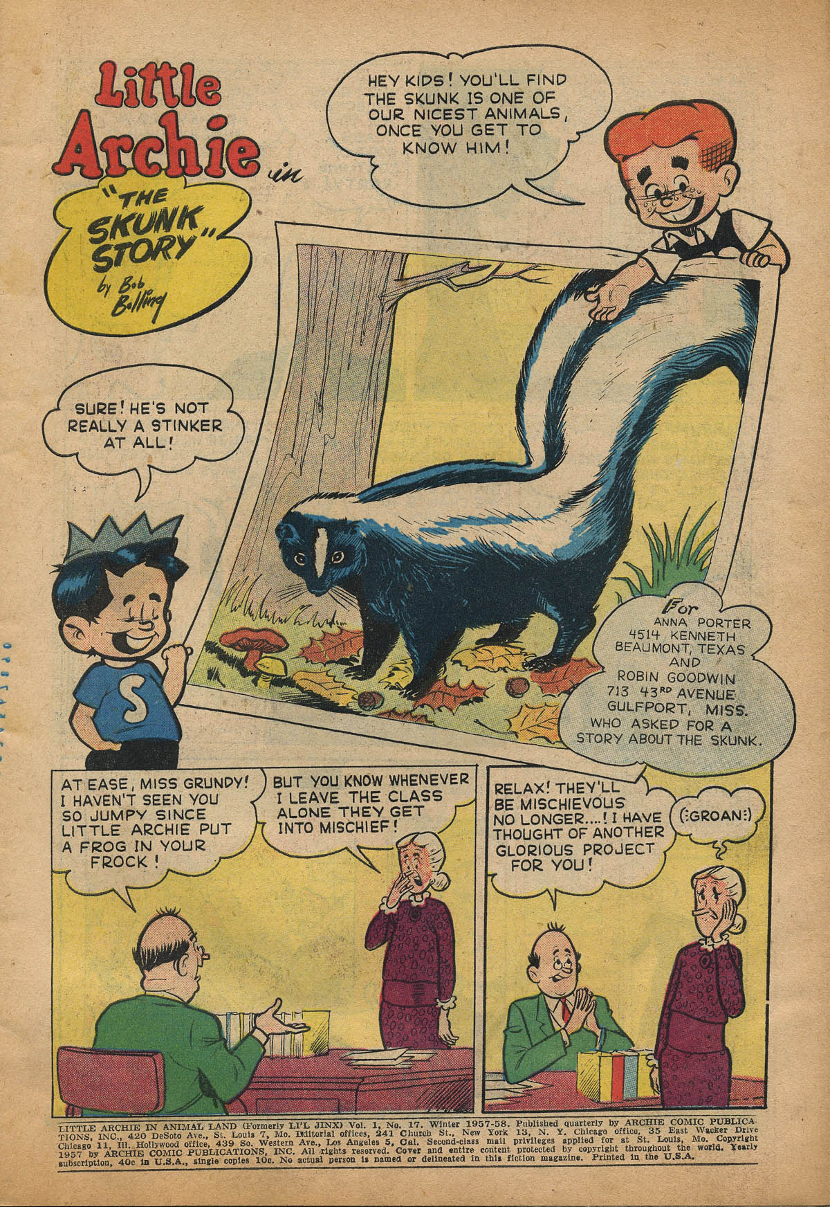 Read online Little Archie In Animal Land comic -  Issue #17 - 3