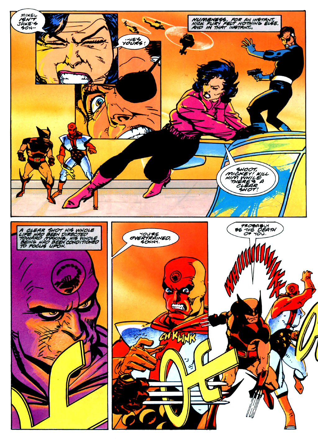 Read online Marvel Graphic Novel comic -  Issue #50 - Wolverine & Nick Fury - The Scorpio Connection - 57