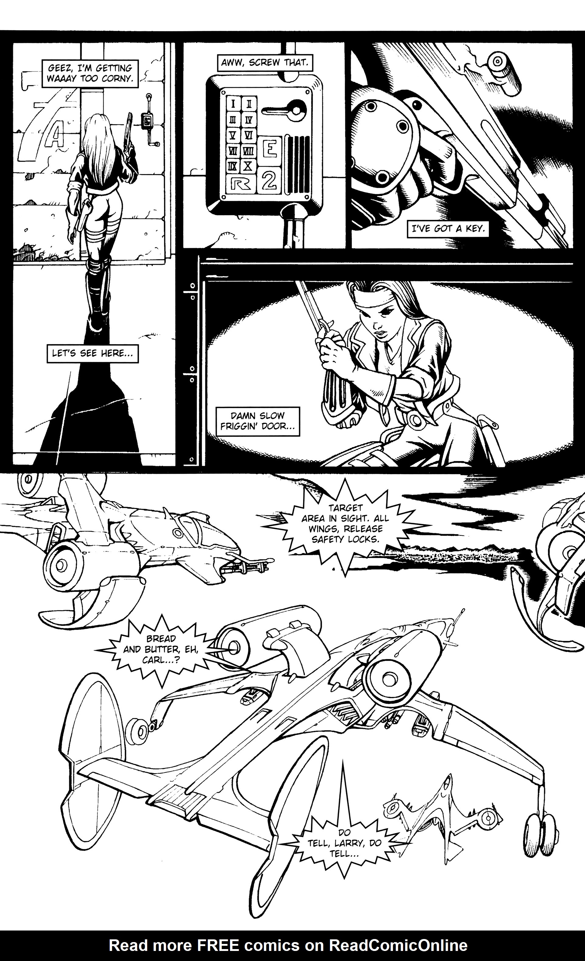 Read online Warrior Nun: Black & White comic -  Issue #18 - 19