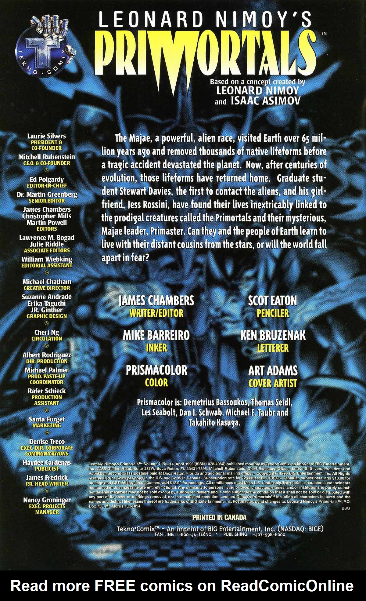 Read online Leonard Nimoy's Primortals (1995) comic -  Issue #14 - 2