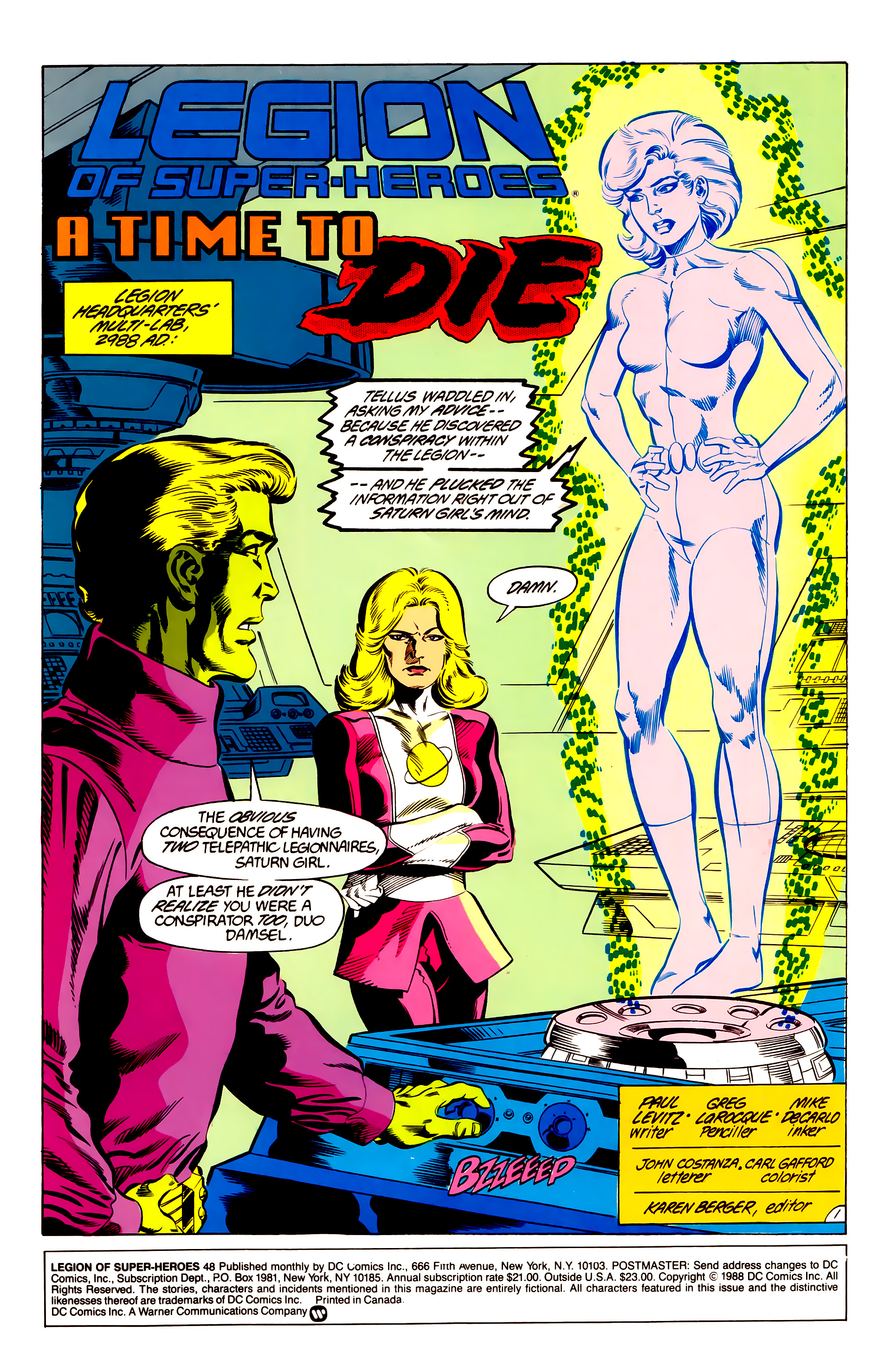 Read online Legion of Super-Heroes (1984) comic -  Issue #48 - 2
