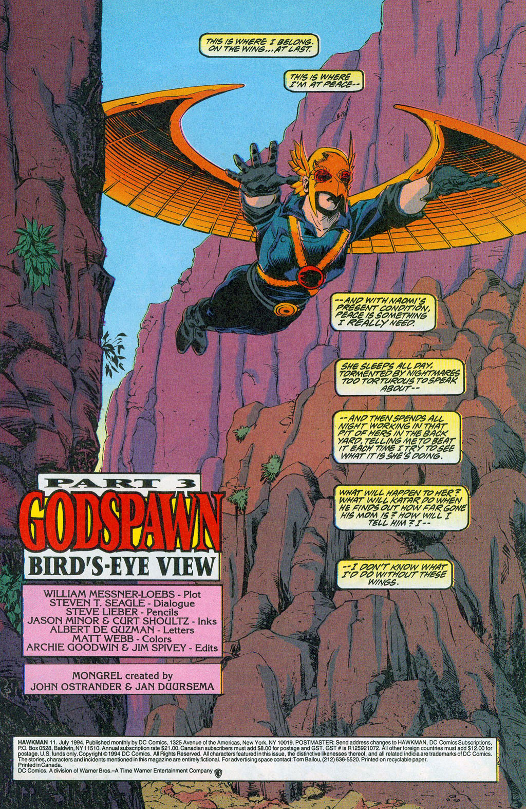 Hawkman (1993) Issue #11 #14 - English 3