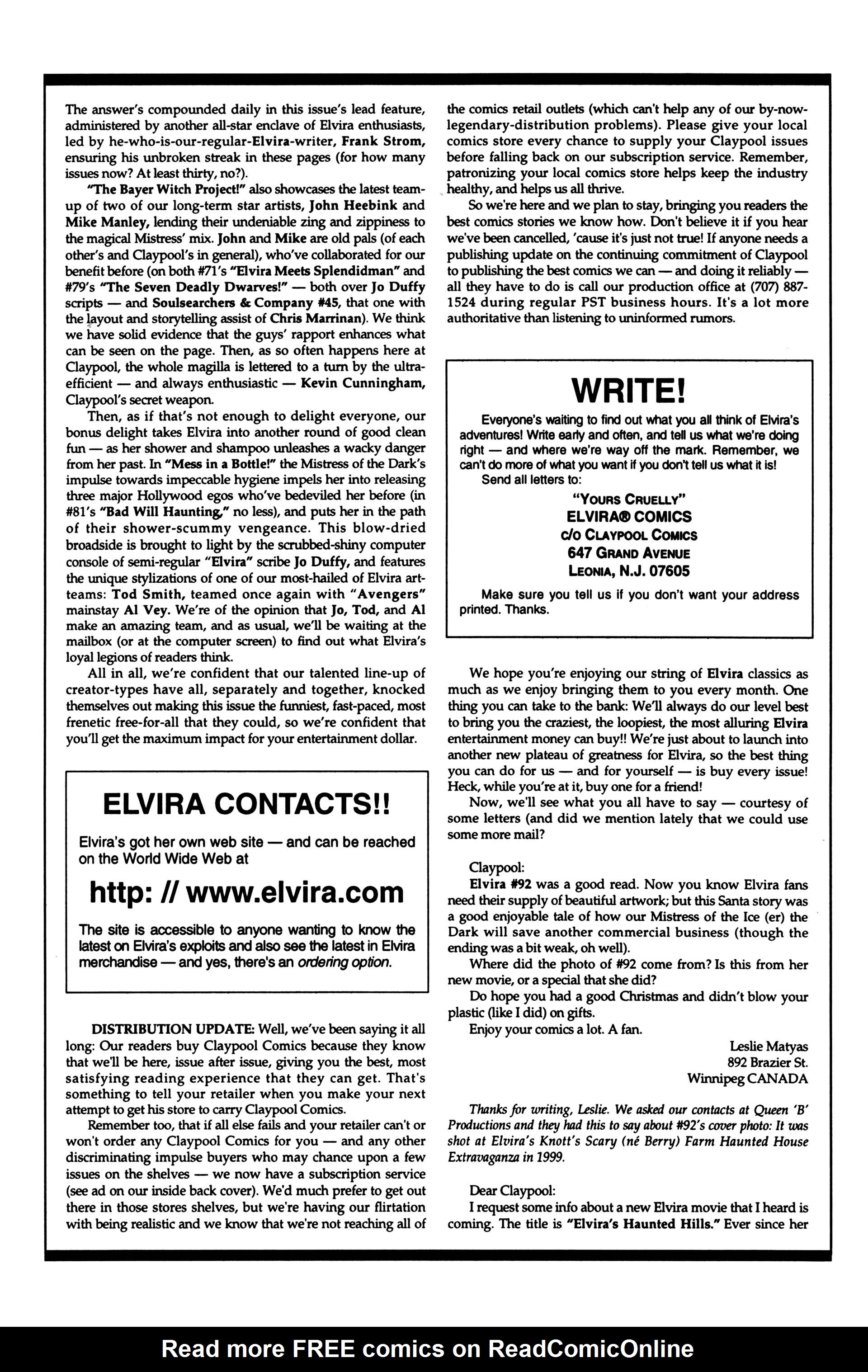 Read online Elvira, Mistress of the Dark comic -  Issue #95 - 20