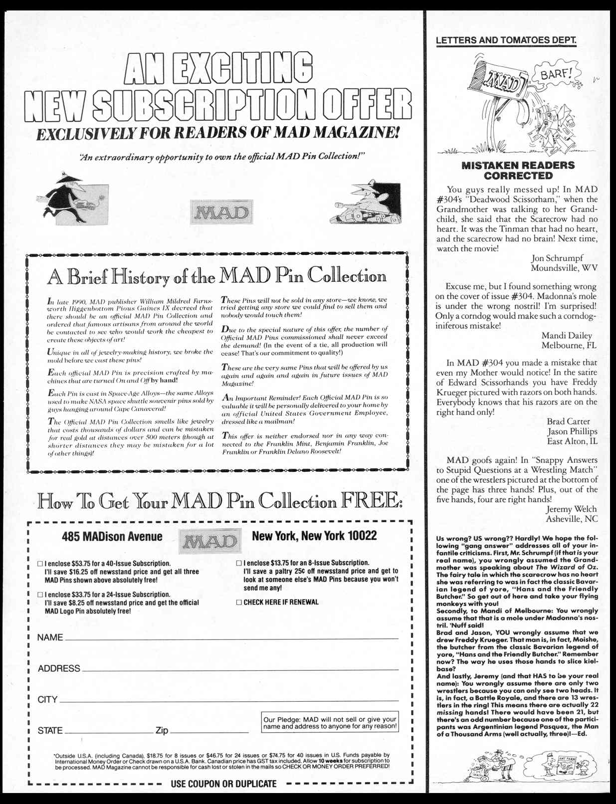 Read online MAD comic -  Issue #306 - 4