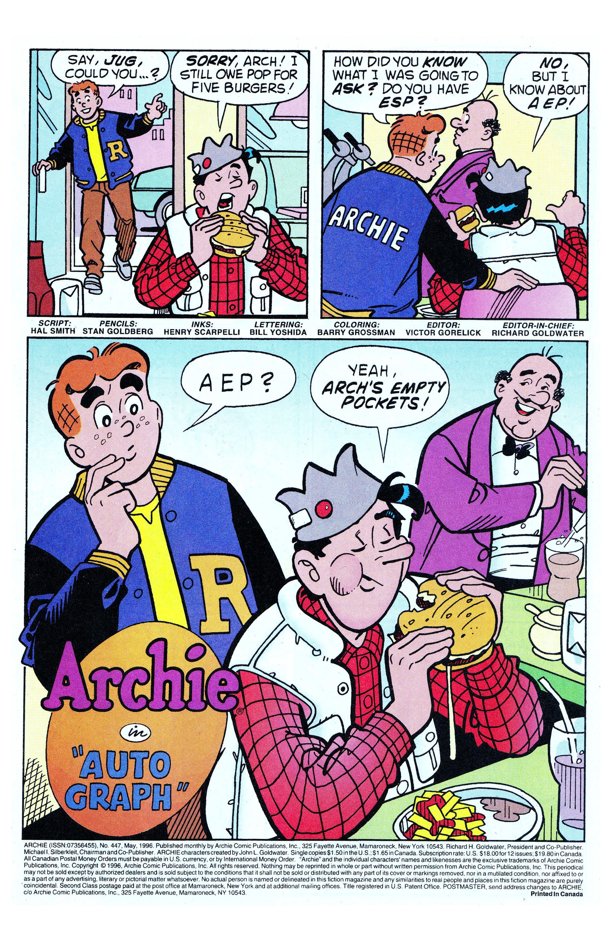 Read online Archie (1960) comic -  Issue #447 - 2