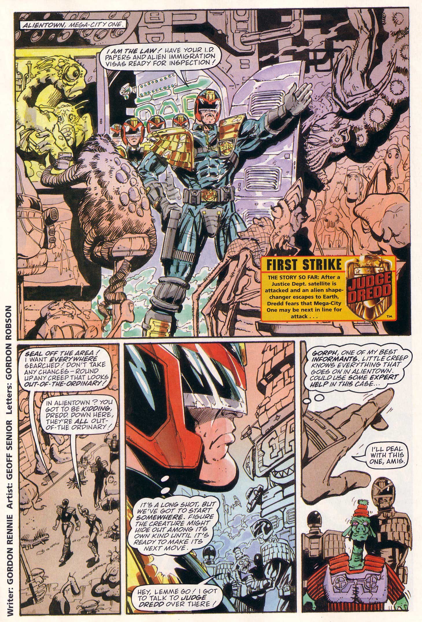 Read online Judge Dredd Lawman of the Future comic -  Issue #19 - 19