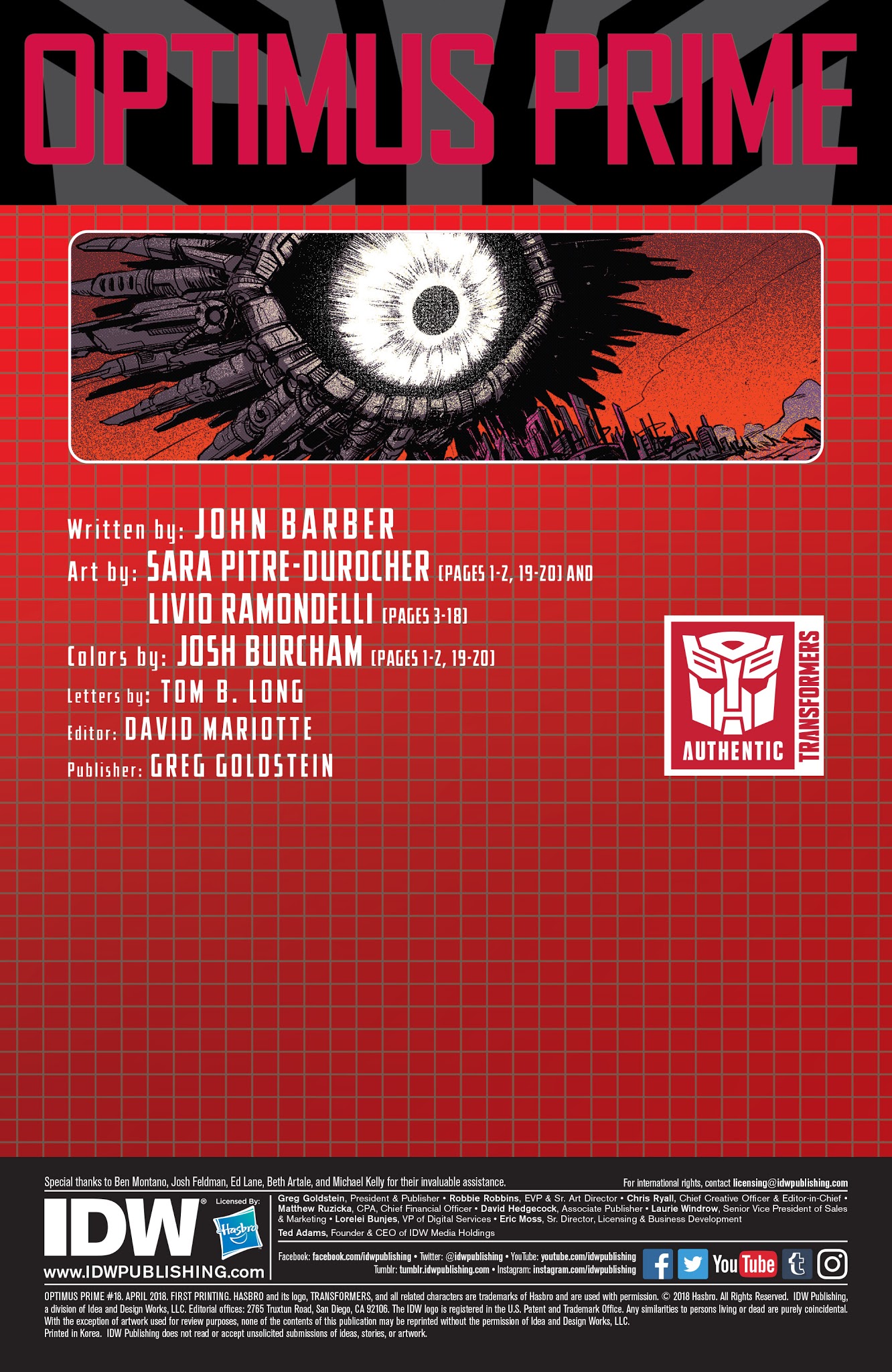 Read online Optimus Prime comic -  Issue #18 - 2